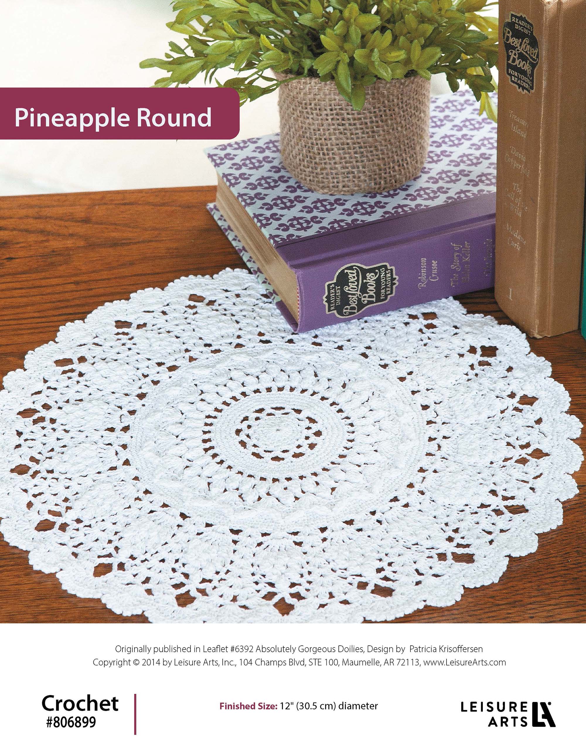 Leisure Arts Absolutely Gorgeous Doilies Pineapple Round Crochet ePattern