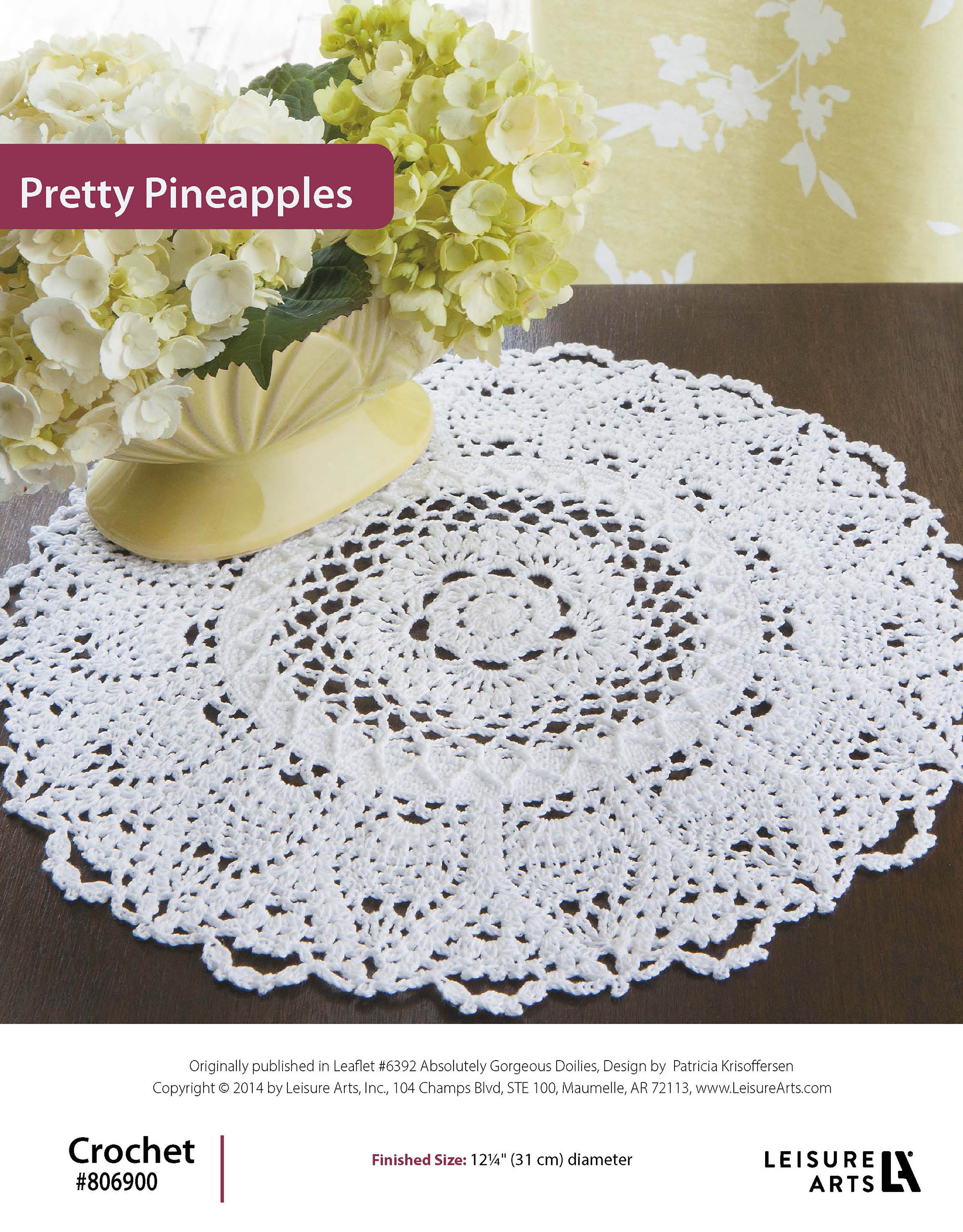 Leisure Arts Absolutely Gorgeous Doilies Pretty Pinapples Crochet ePattern