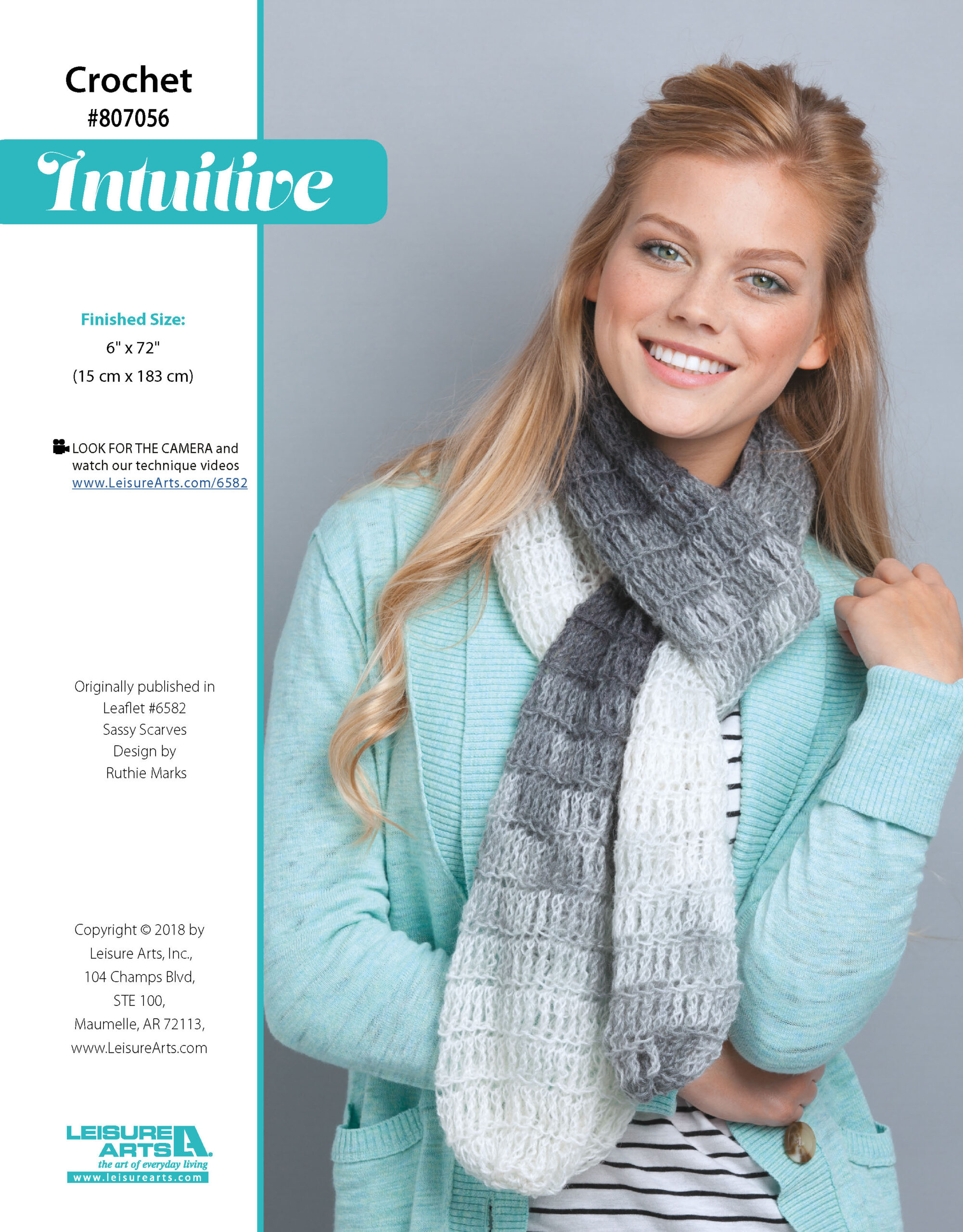 Leisure Arts Sassy Scarves Crochet Intuitive ePattern