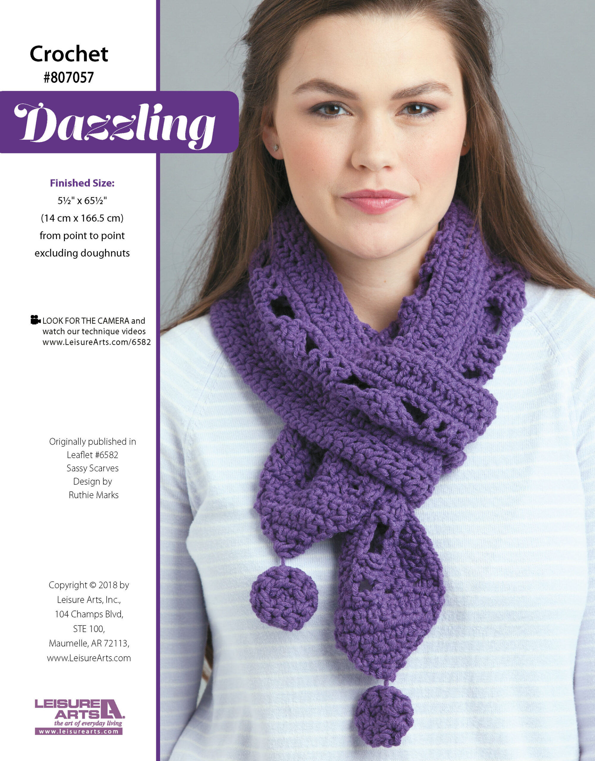 Leisure Arts Sassy Scarves Crochet Dazzling ePattern