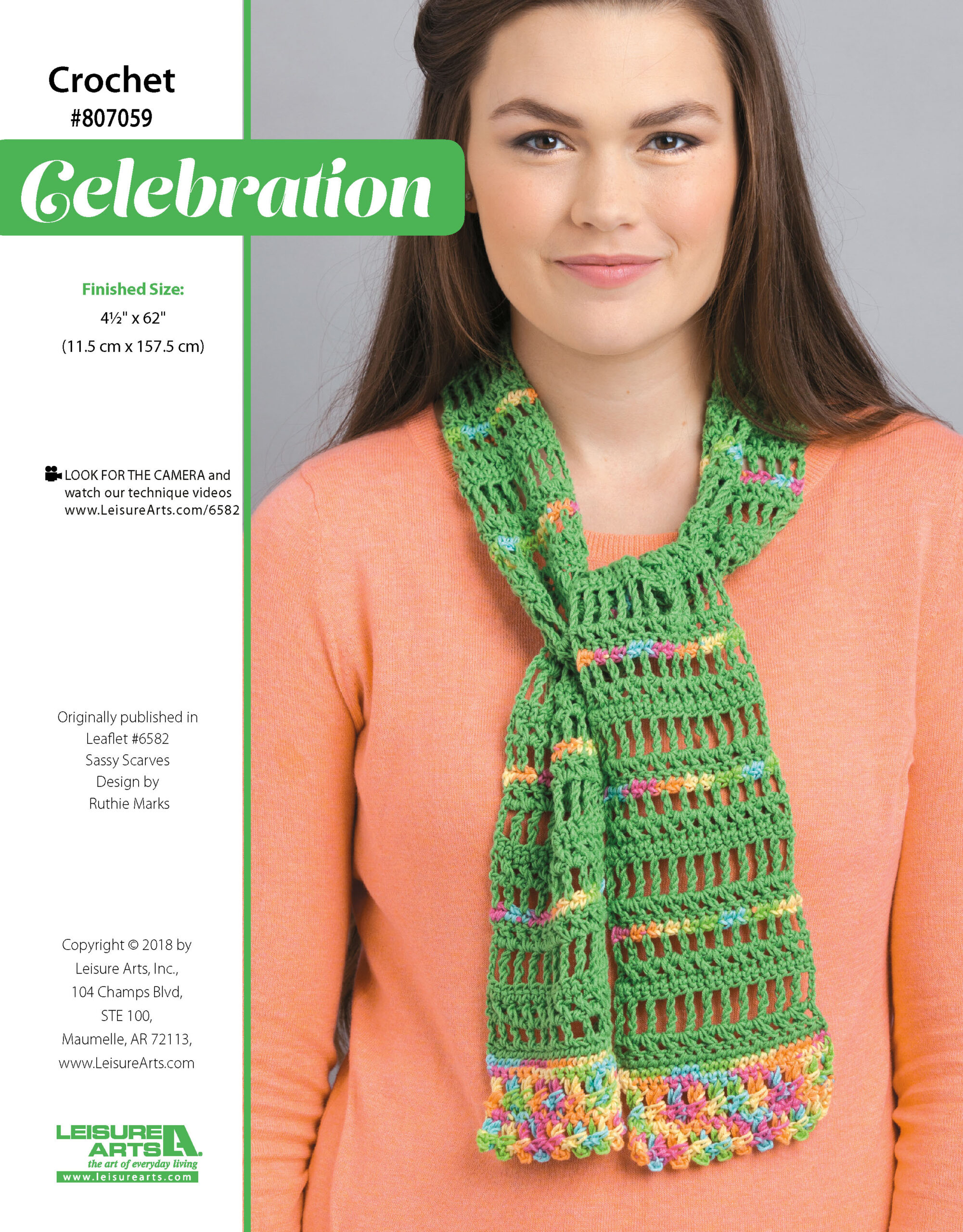 Leisure Arts Sassy Scarves Crochet Celebration ePattern