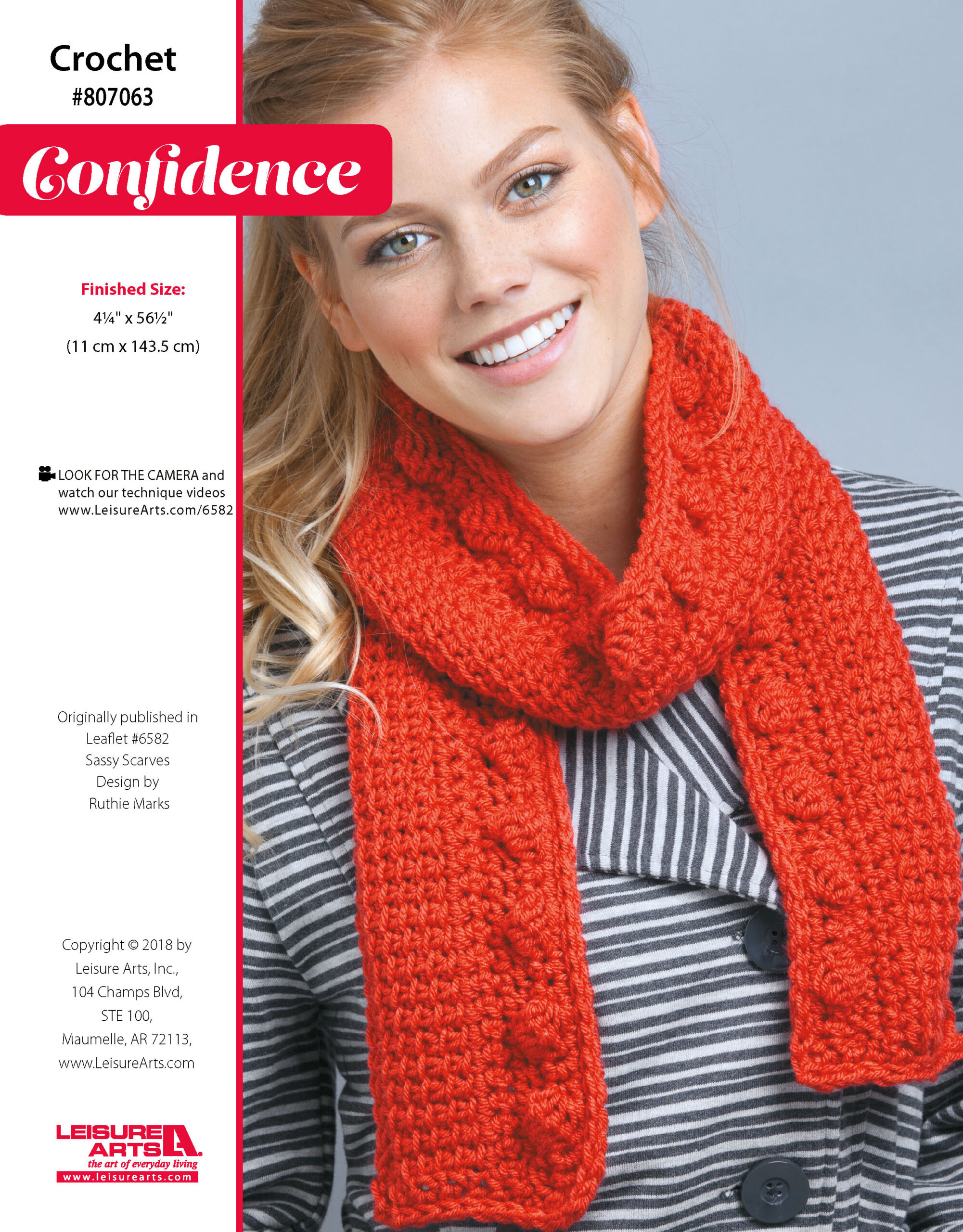 Leisure Arts Sassy Scarves Crochet Confidence ePattern