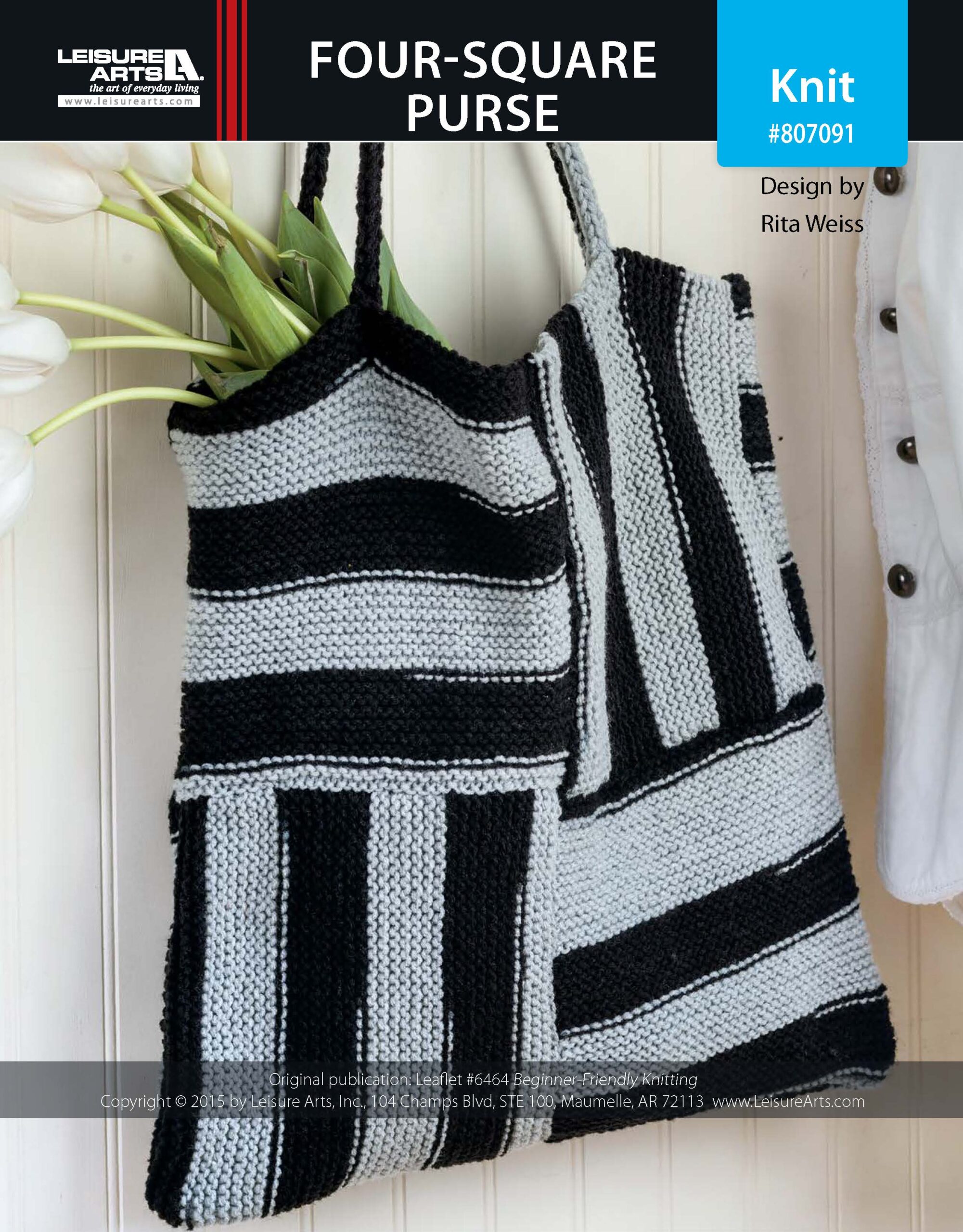 Leisure Arts BeginnerFriendly Knitting FourSquare Purse ePattern