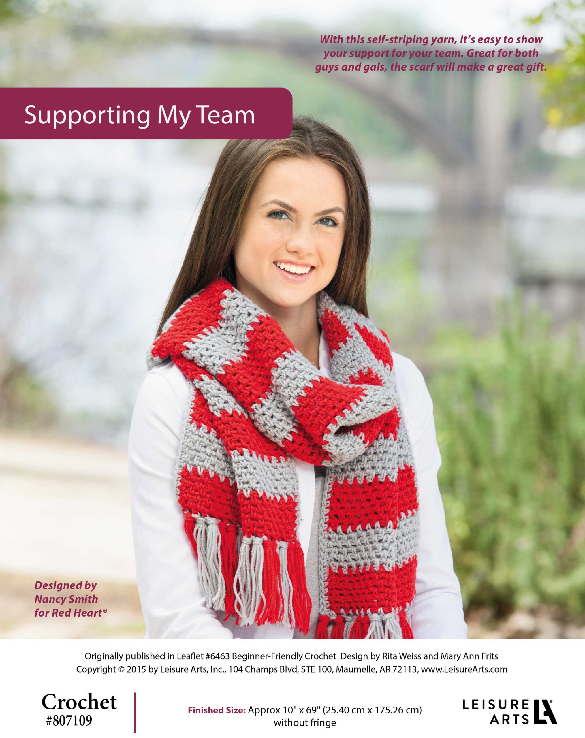 Leisure Arts Beginner Friendly Crochet Supporting My Team ePattern