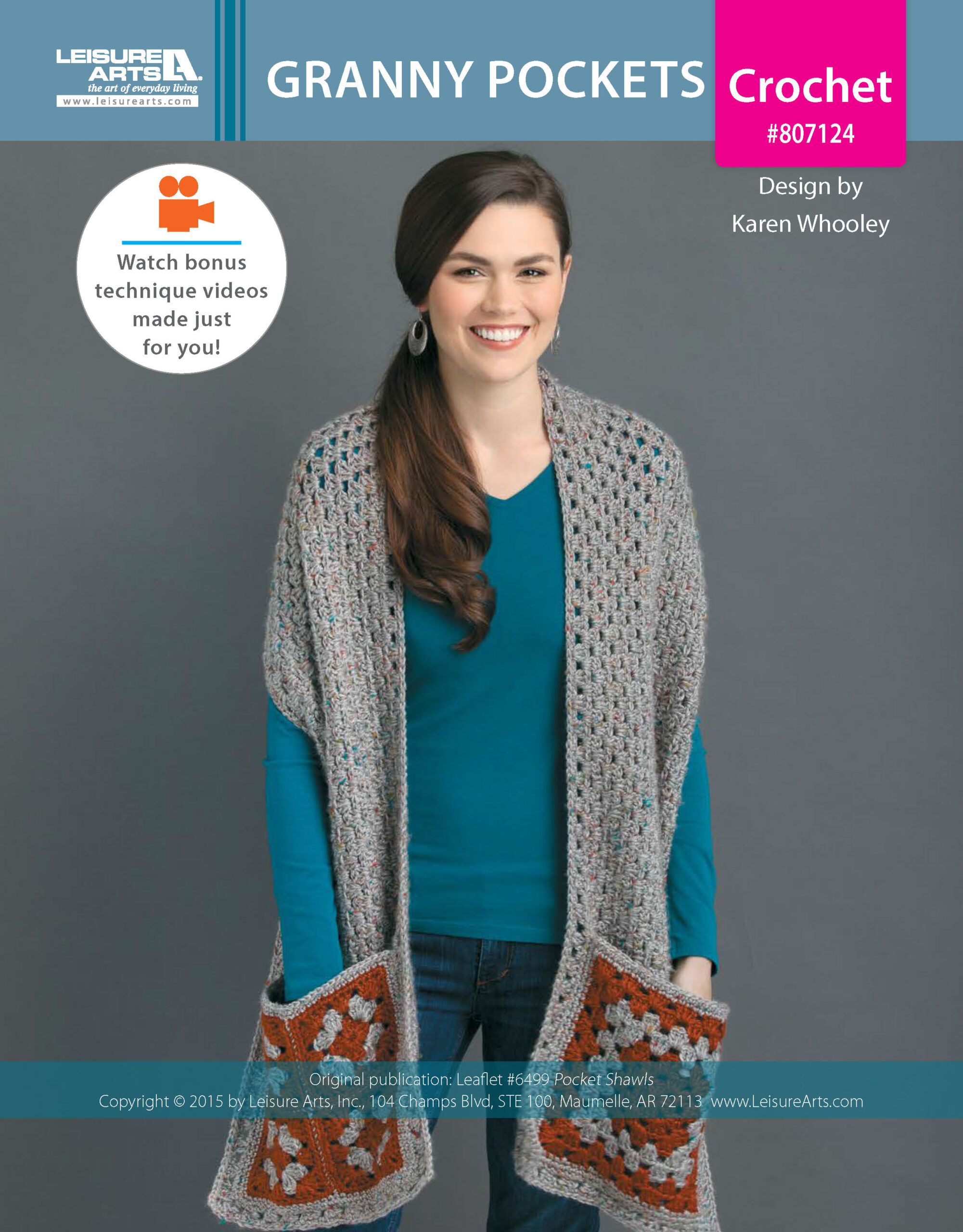 Leisure Arts Pocket Shawls Granny Pockets Crochet ePattern