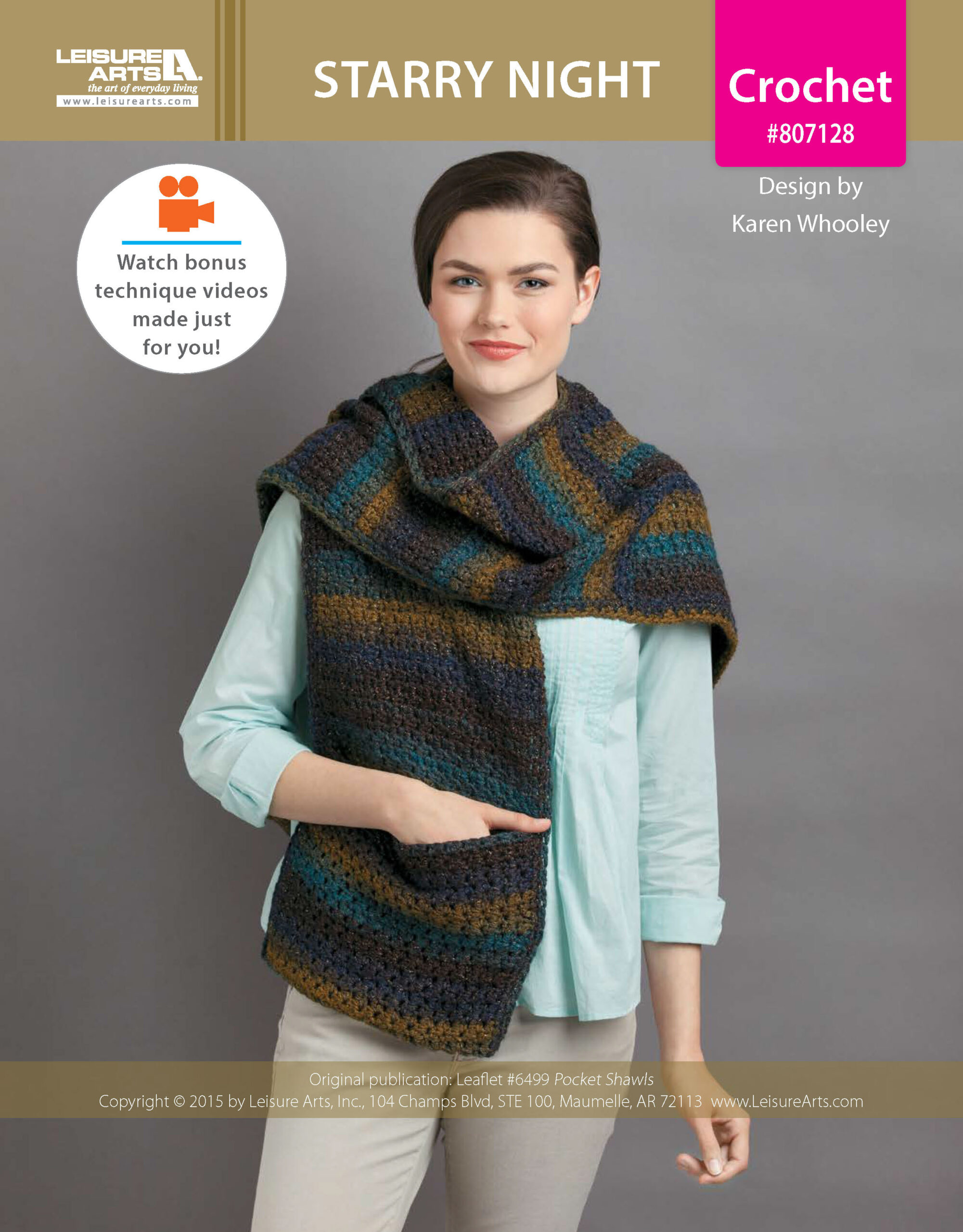 Leisure Arts Pocket Shawls Starry Night Crochet ePattern