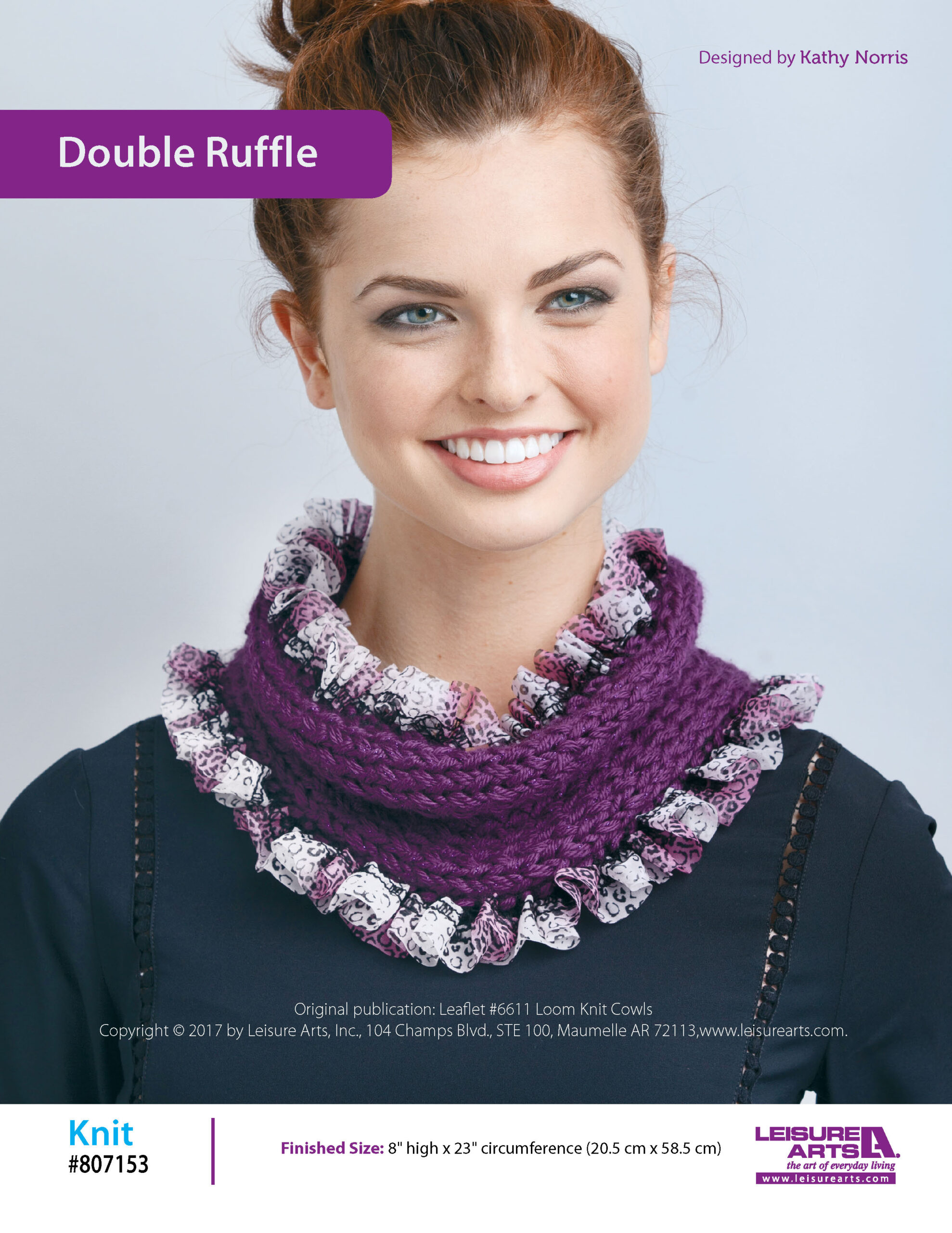 Leisure Arts ePattern Big Book of Loom Knit Cowls Double Ruffle
