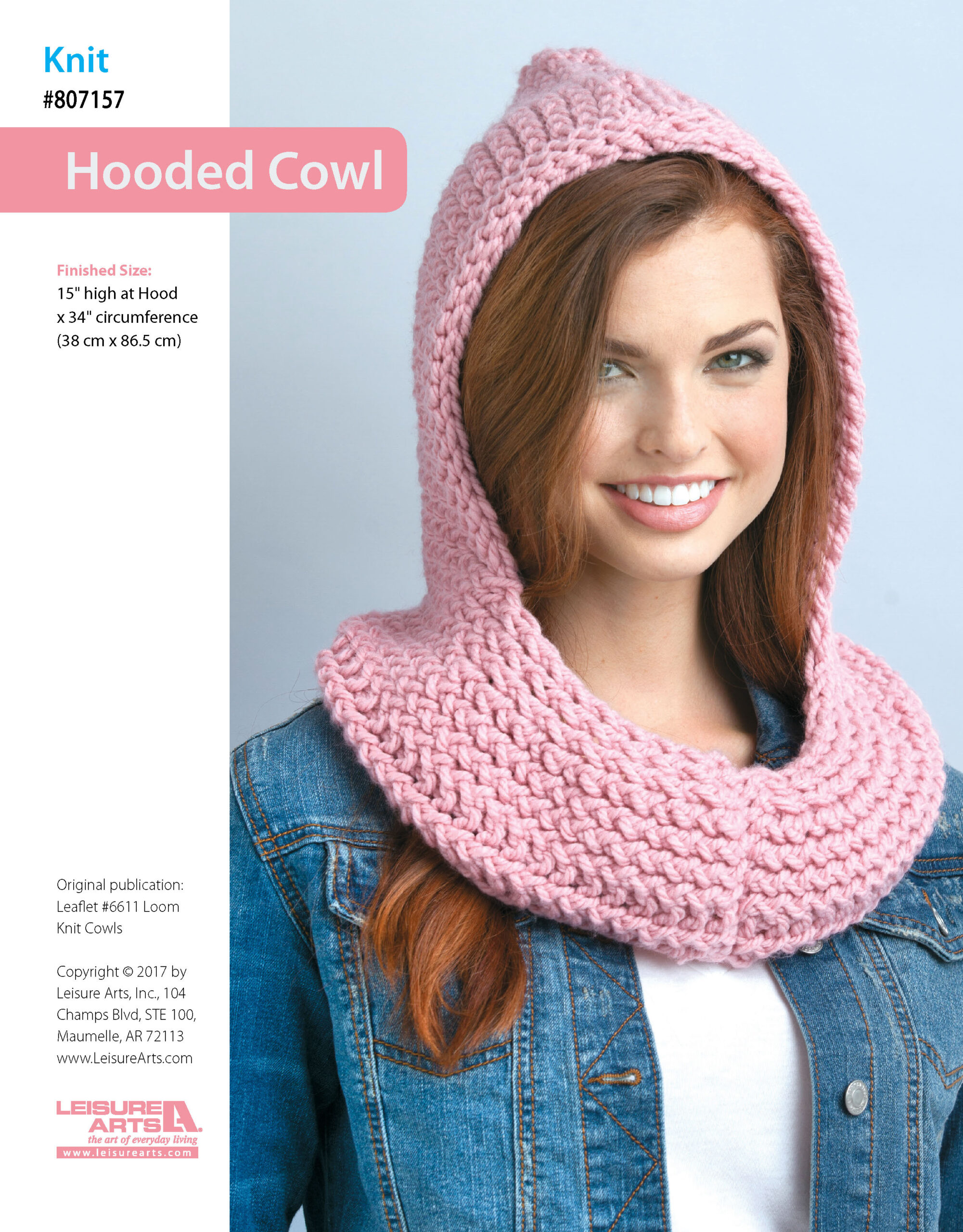 Leisure Arts ePattern Big Book of Loom Knit Cowls Hooded Cowl
