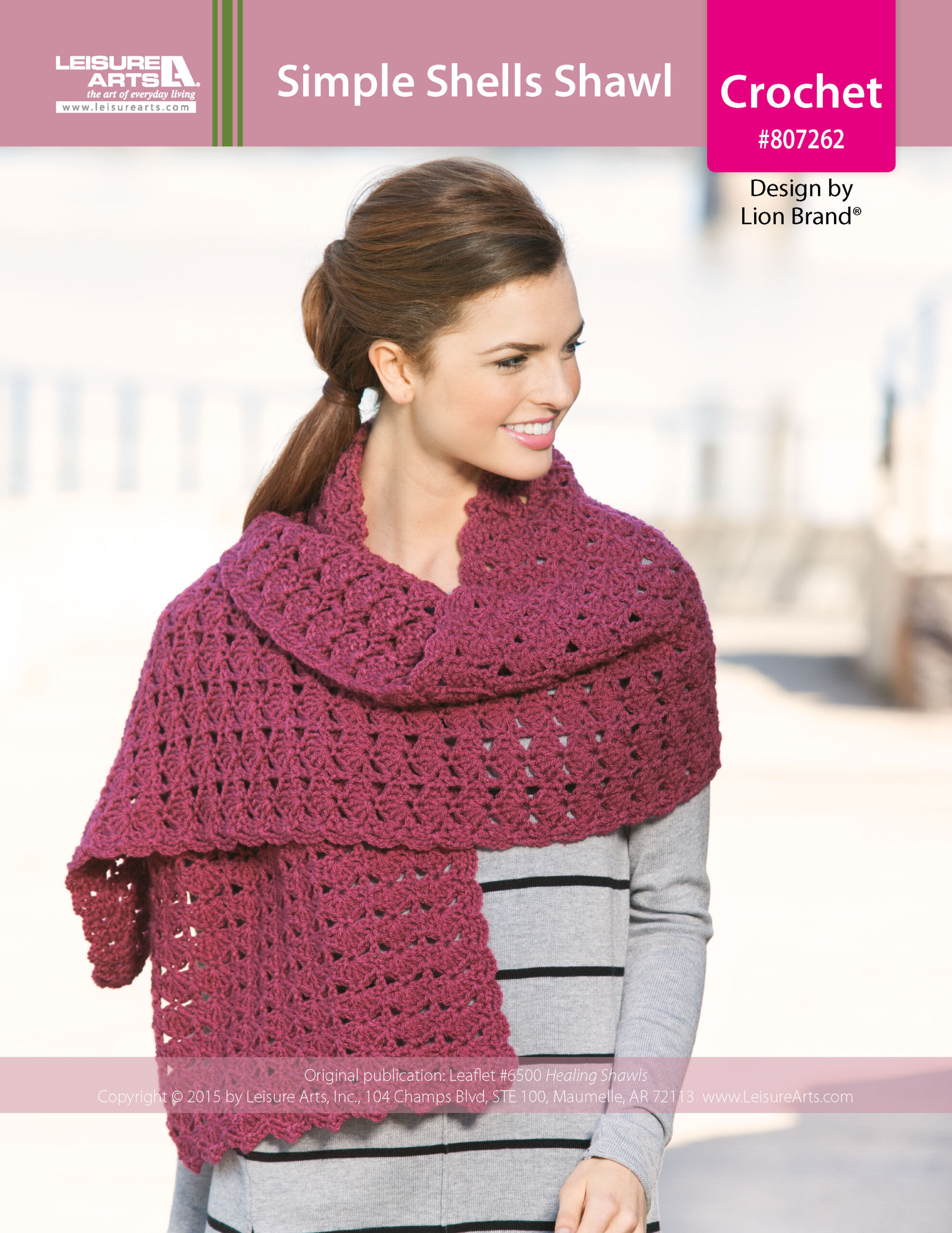 ePattern Leisure Arts Simple Shells Shawl