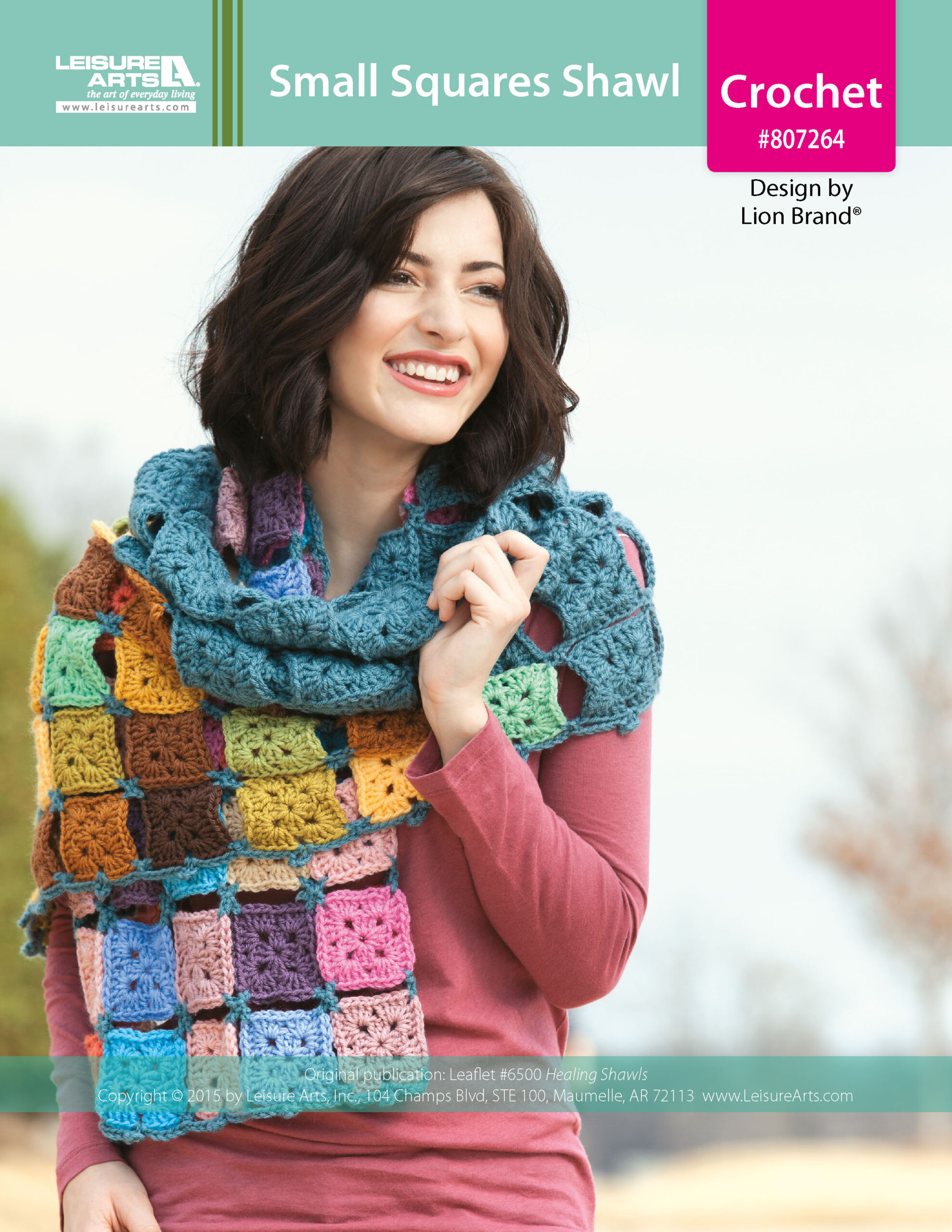 ePattern Leisure Arts Small Squares Shawl