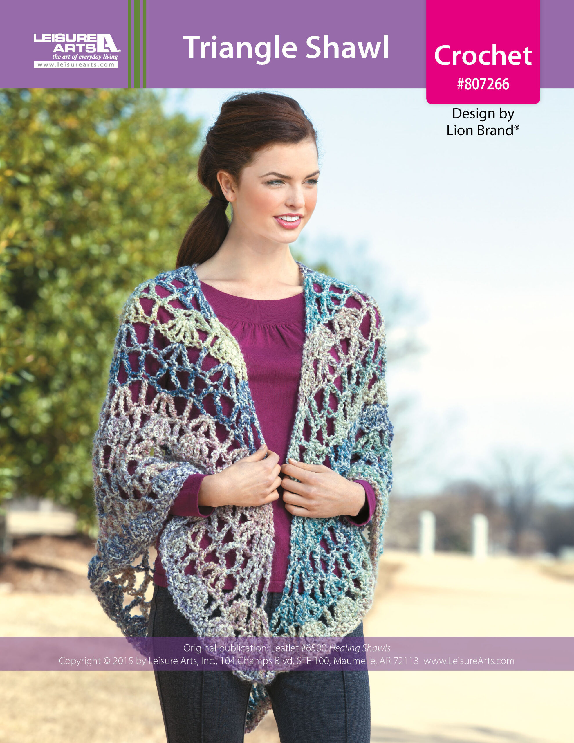 ePattern Leisure Arts Triangle Shawl