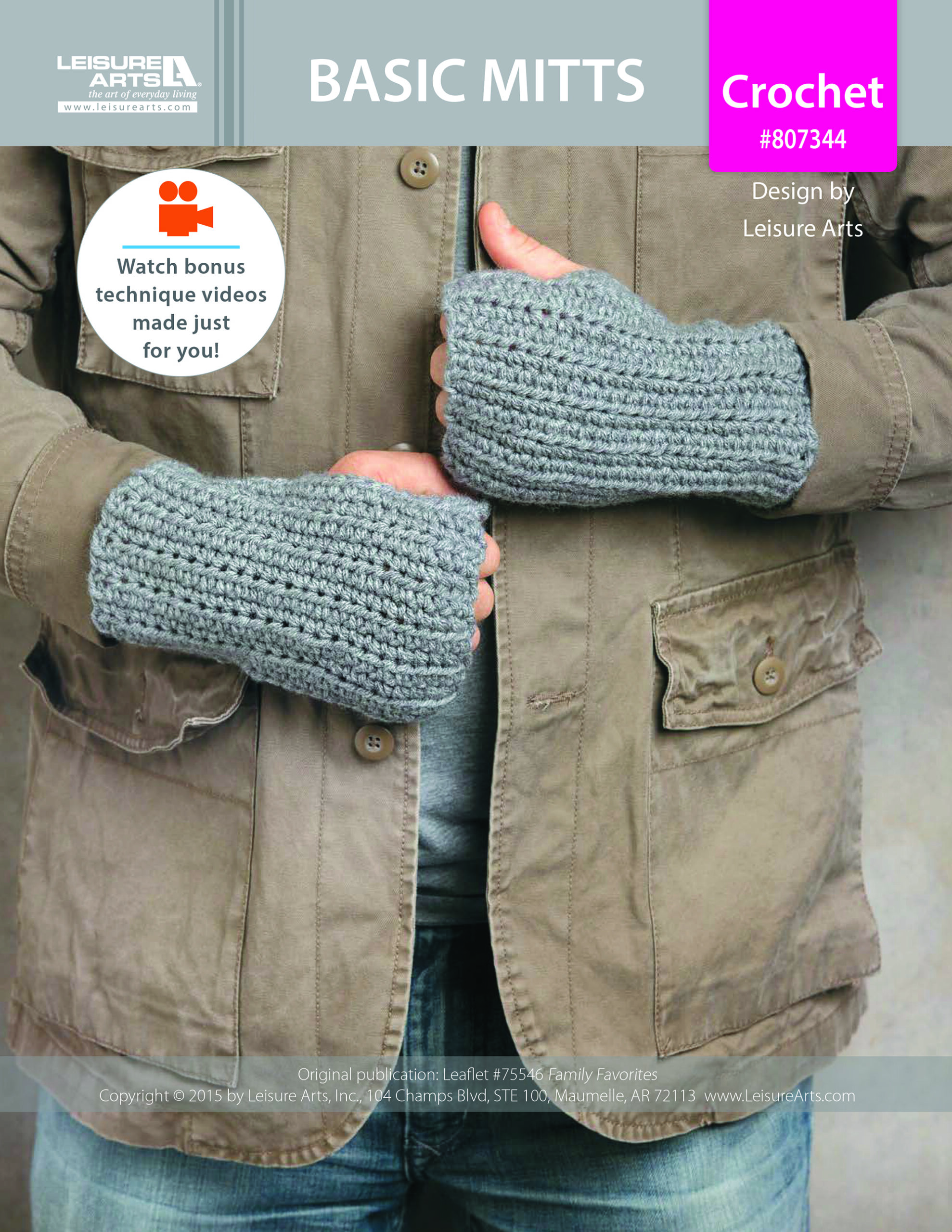 Leisure Arts ePattern Basic Mitts