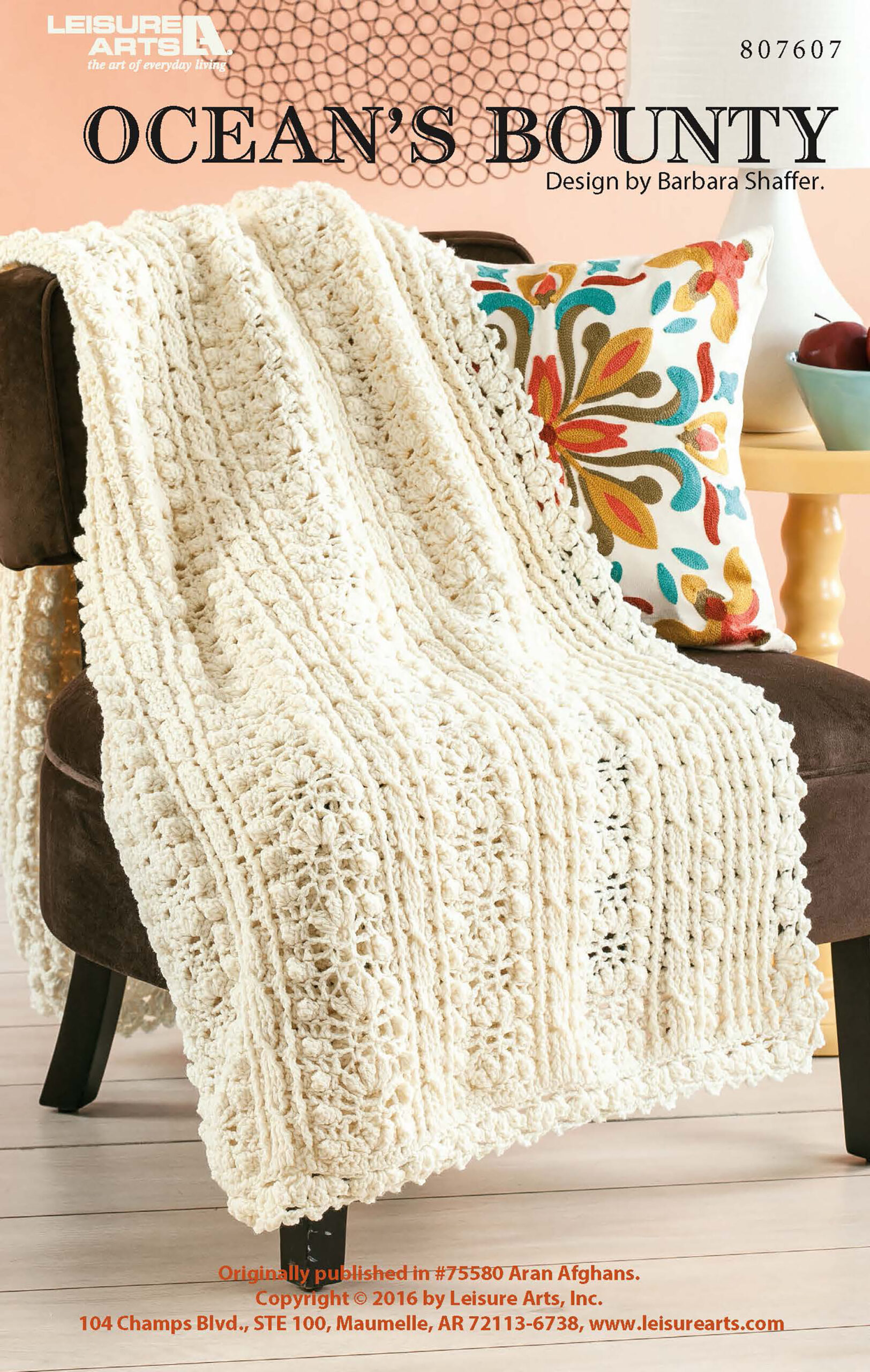 Leisure Arts Aran Afghans Oceans Bounty Crochet ePattern