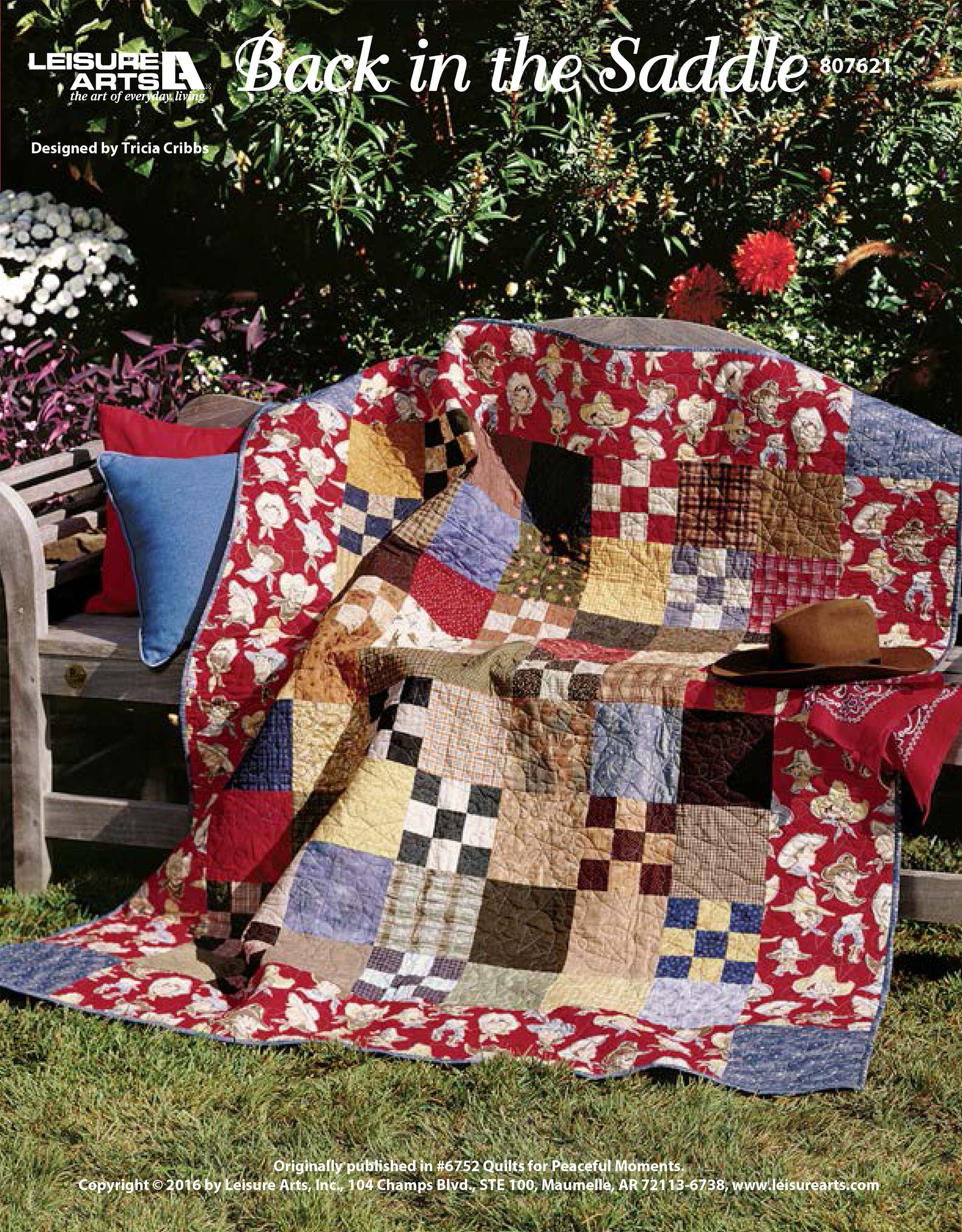 Leisure Arts Quilts For Peaceful Moments Back in the Saddle Quilt ePattern