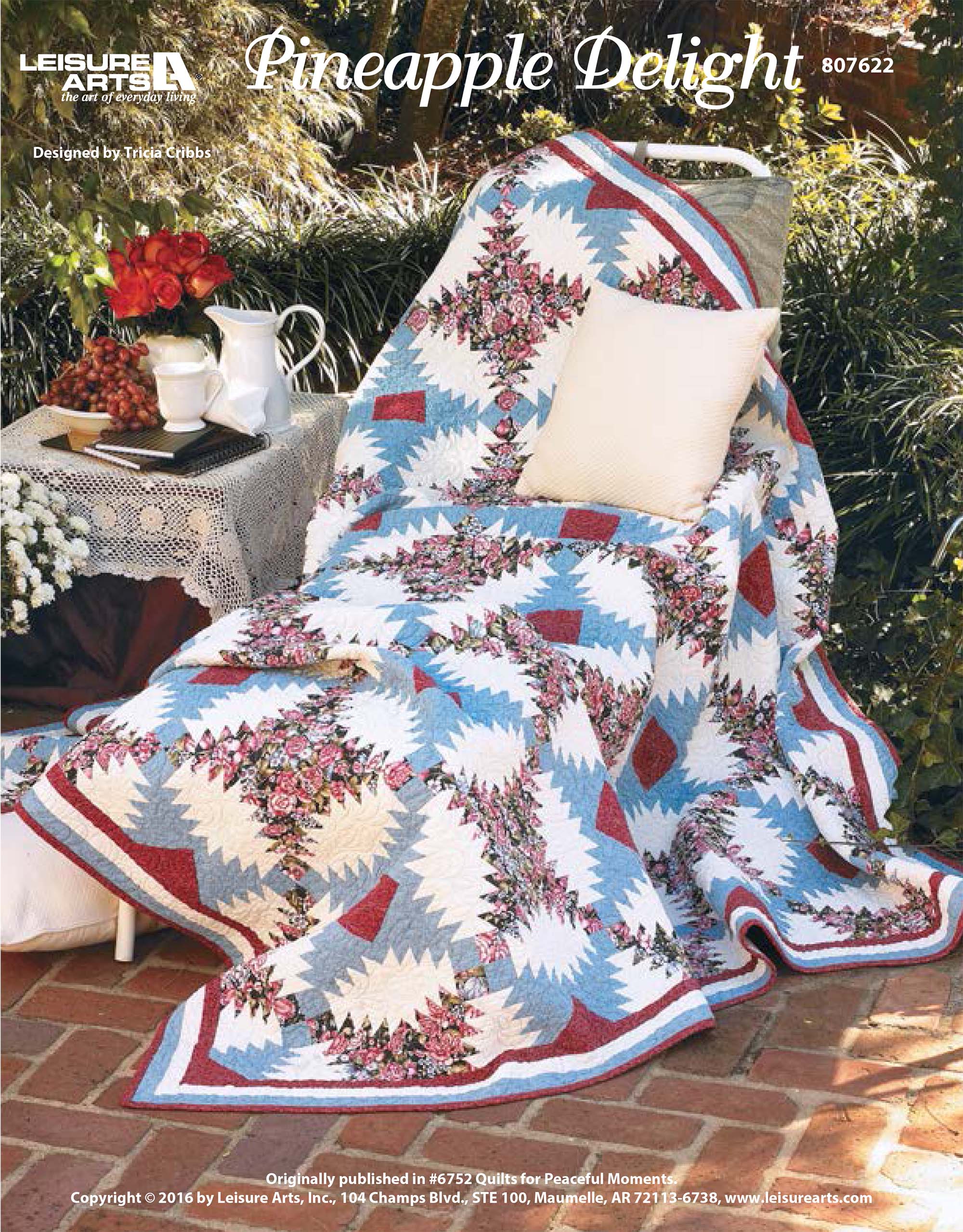 Leisure Arts Quilts For Peaceful Moments Pineapple Delight Quilt ePattern