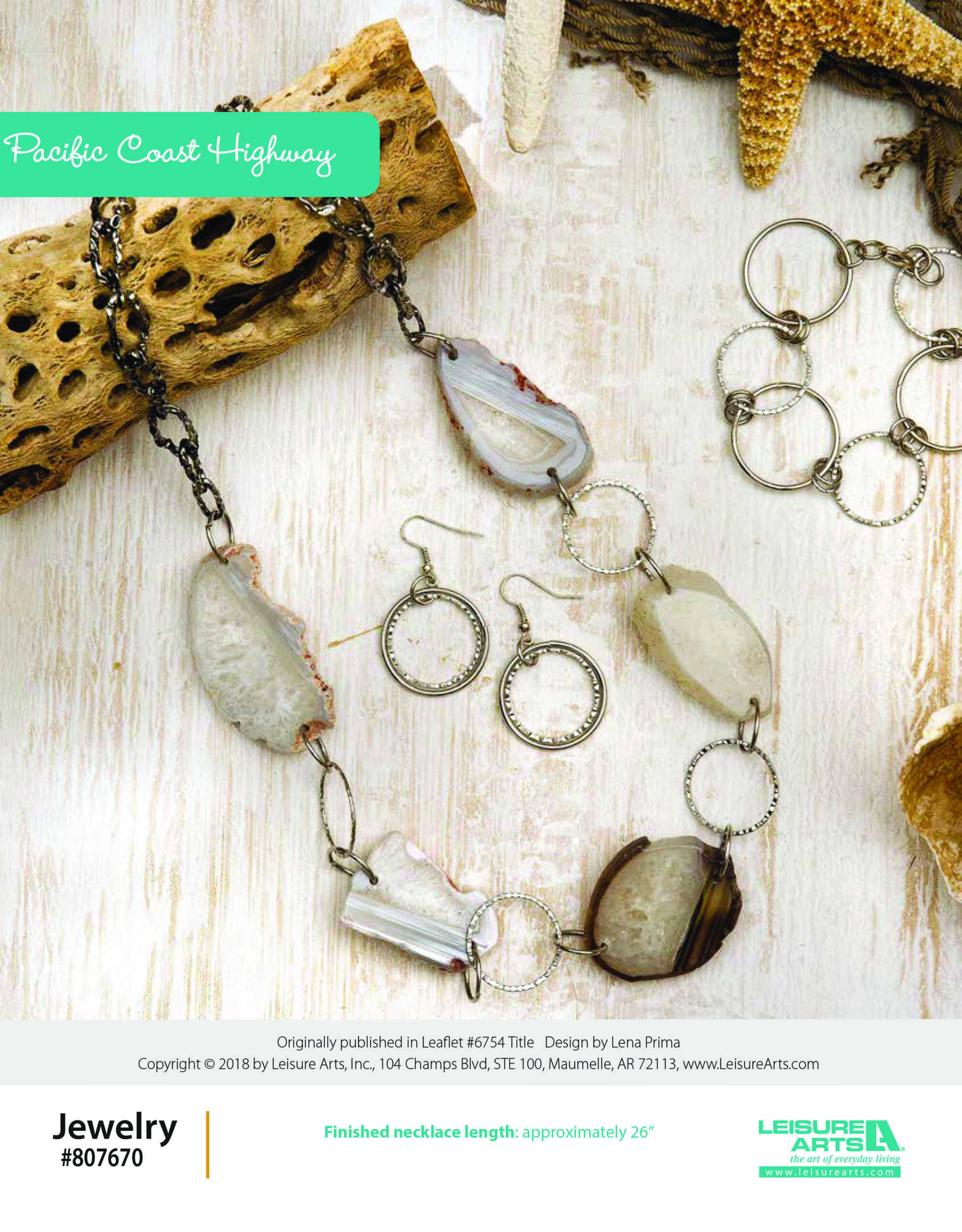 Leisure Arts Wanderlust Travel Inspired Jewelry Pacific Coast Highway ePattern