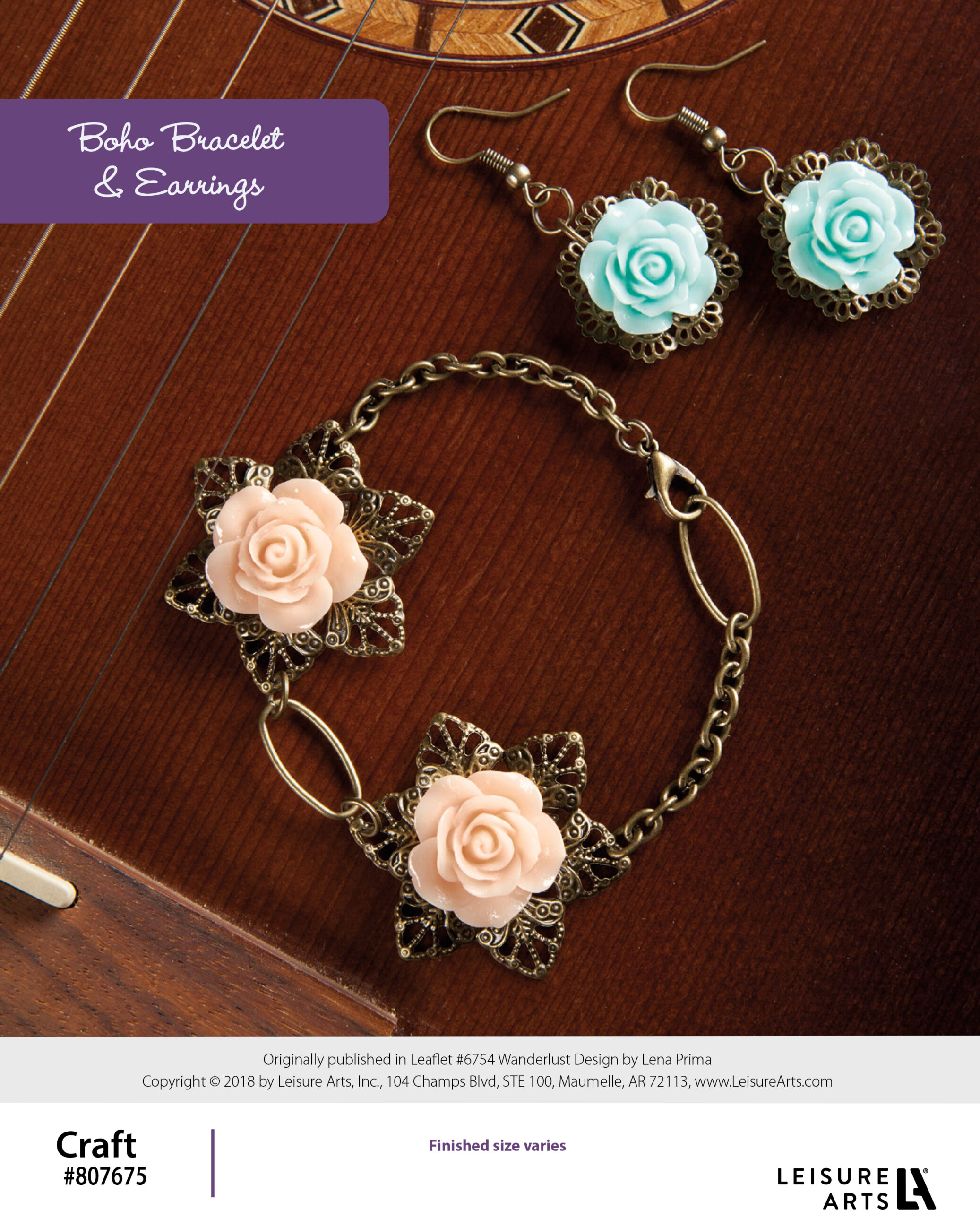 Leisure Arts Wanderlust Travel Inspired Jewelry Boho Bracelet Earrings ePattern