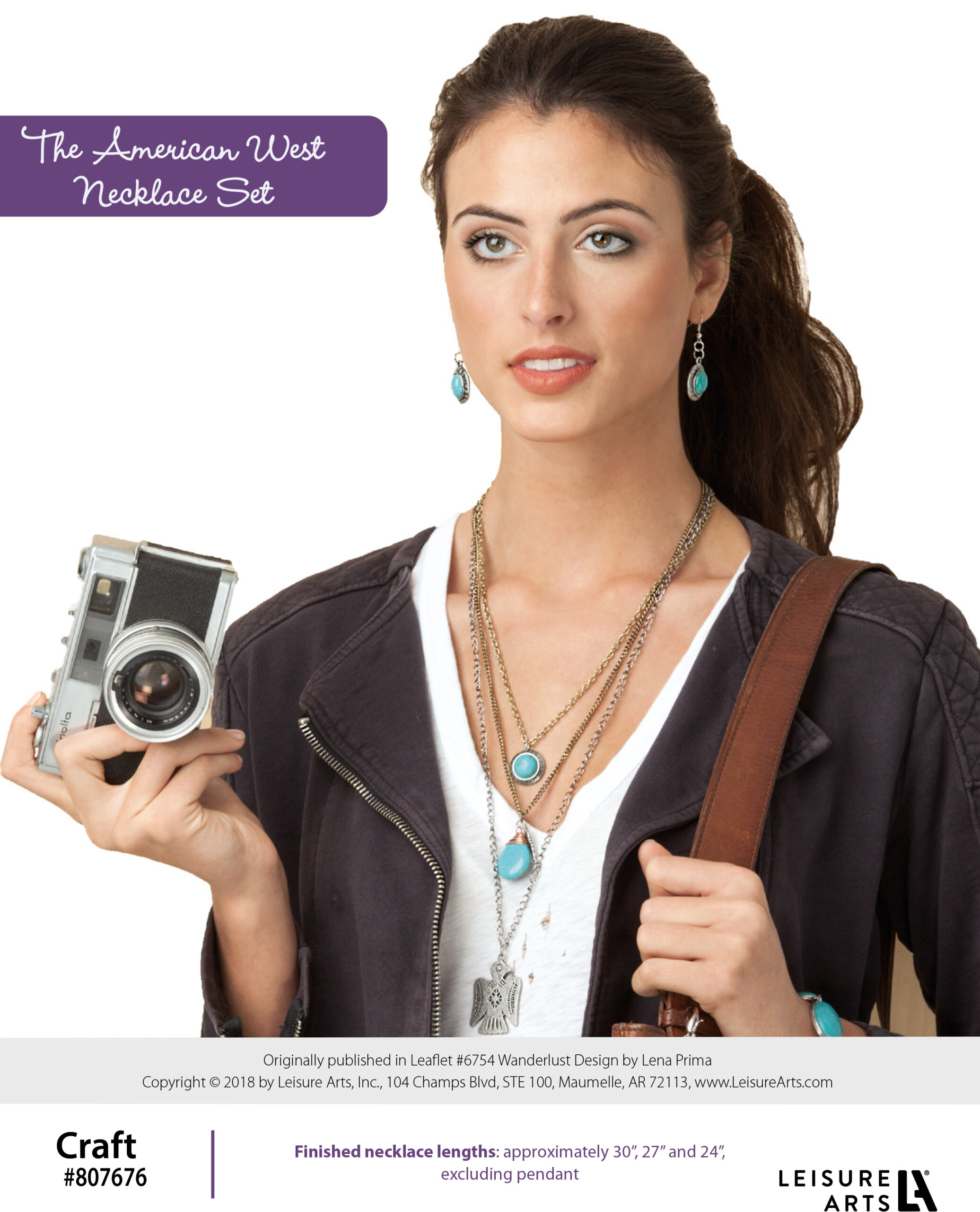 Leisure Arts Wanderlust Travel Inspired Jewelry The American West Necklace Set ePattern