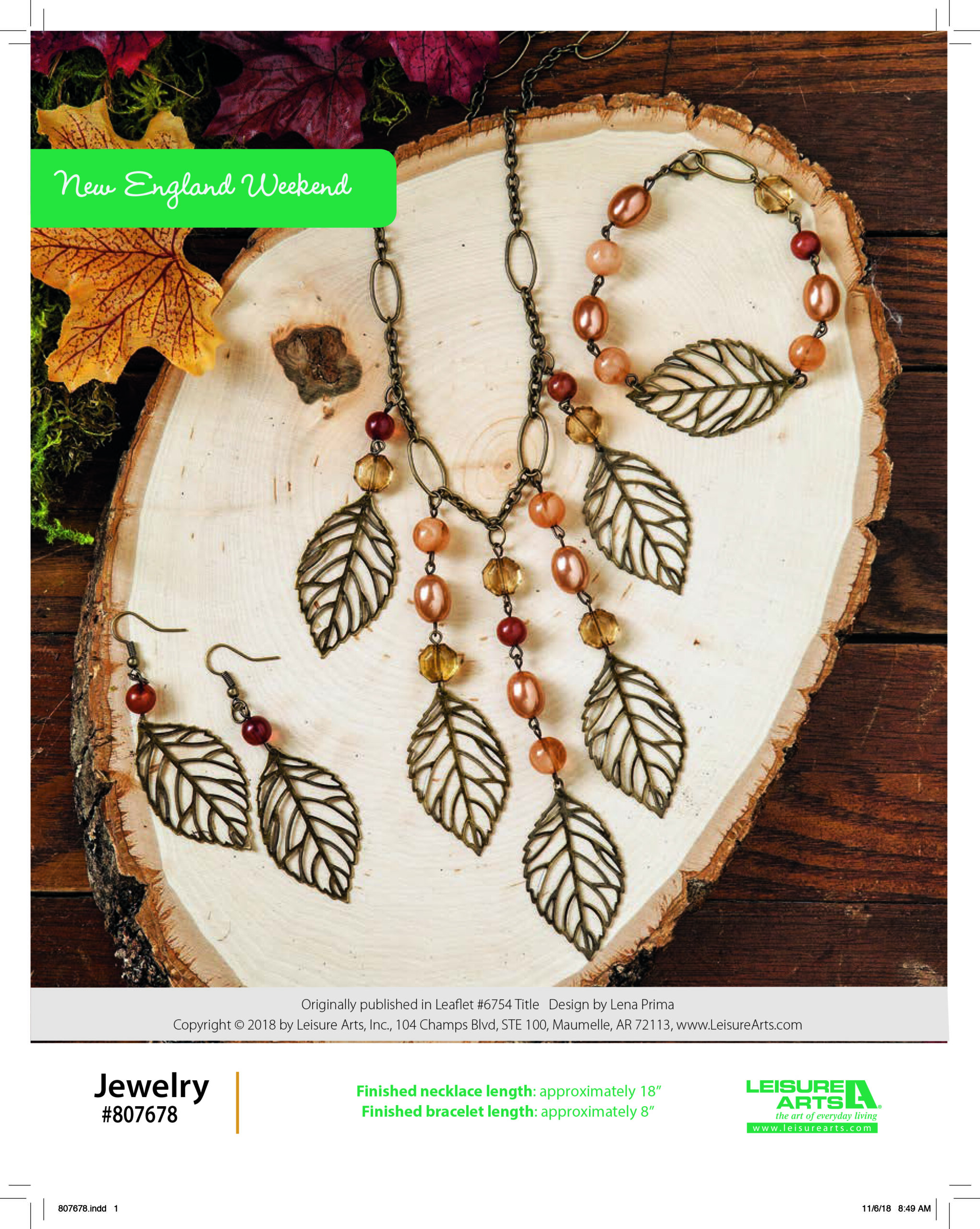 Leisure Arts Wanderlust Travel Inspired Jewelry New England Weekend ePattern