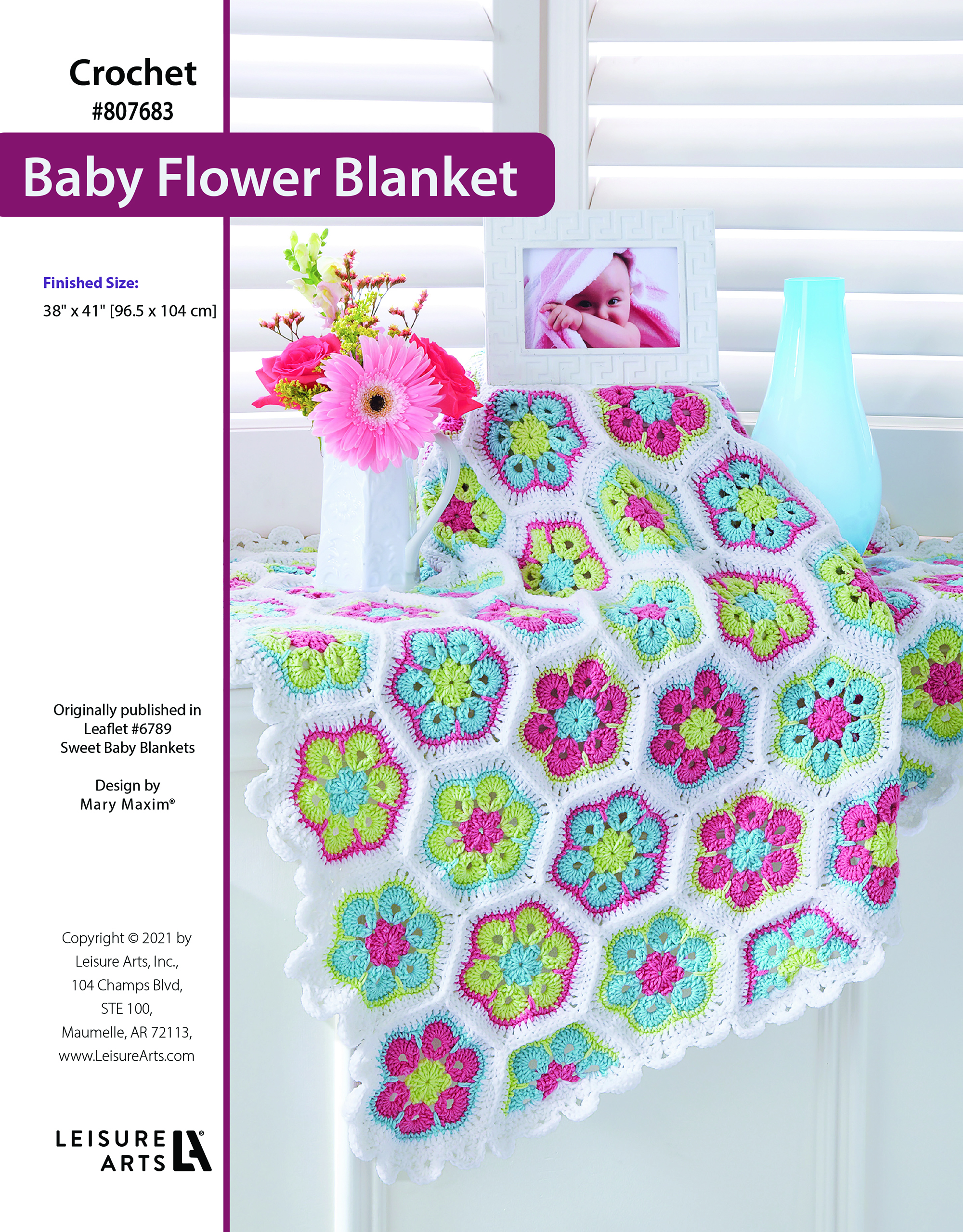 Leisure Arts ePattern Baby Flowers Blanket