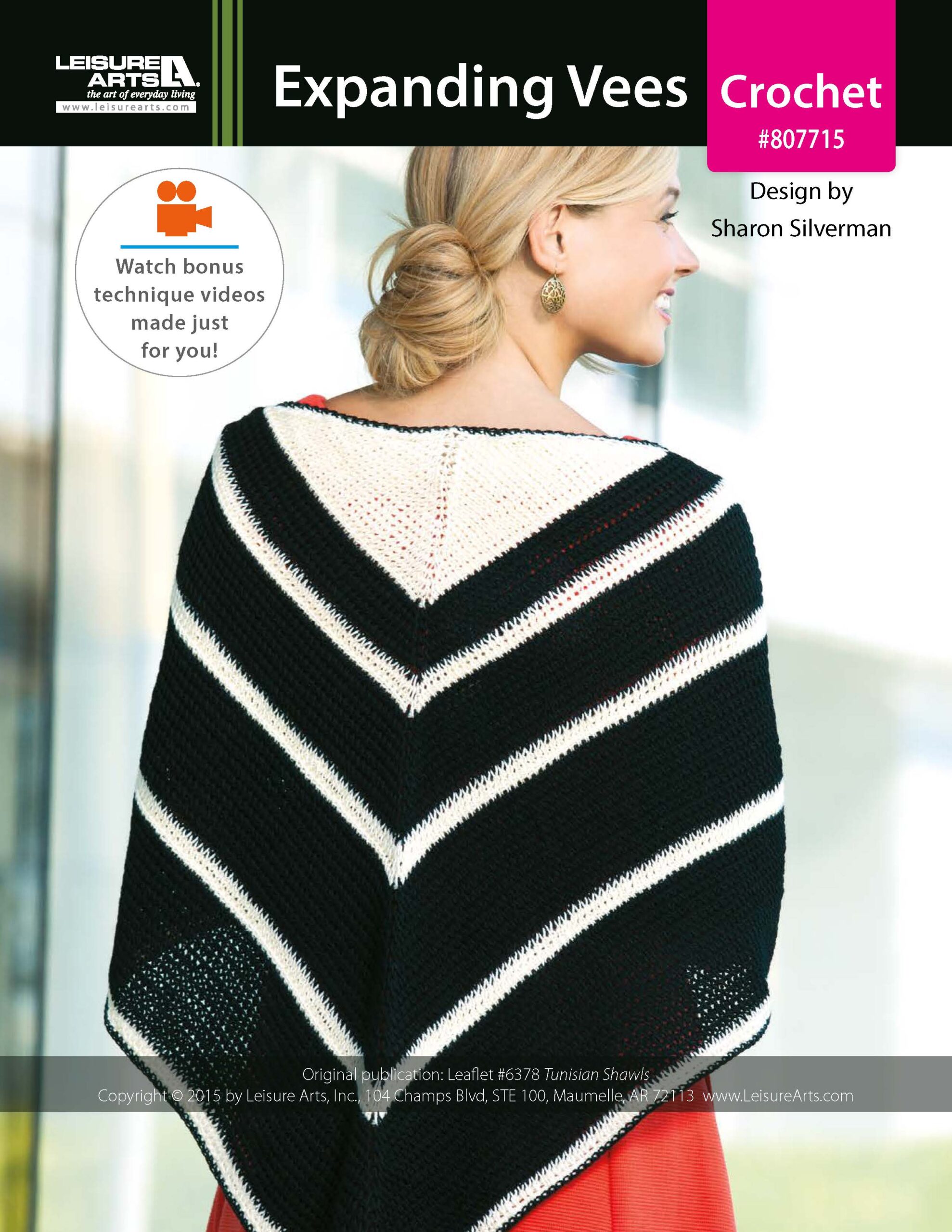 Leisure Arts Tunisian Shawls Expanding Vees Crochet ePattern