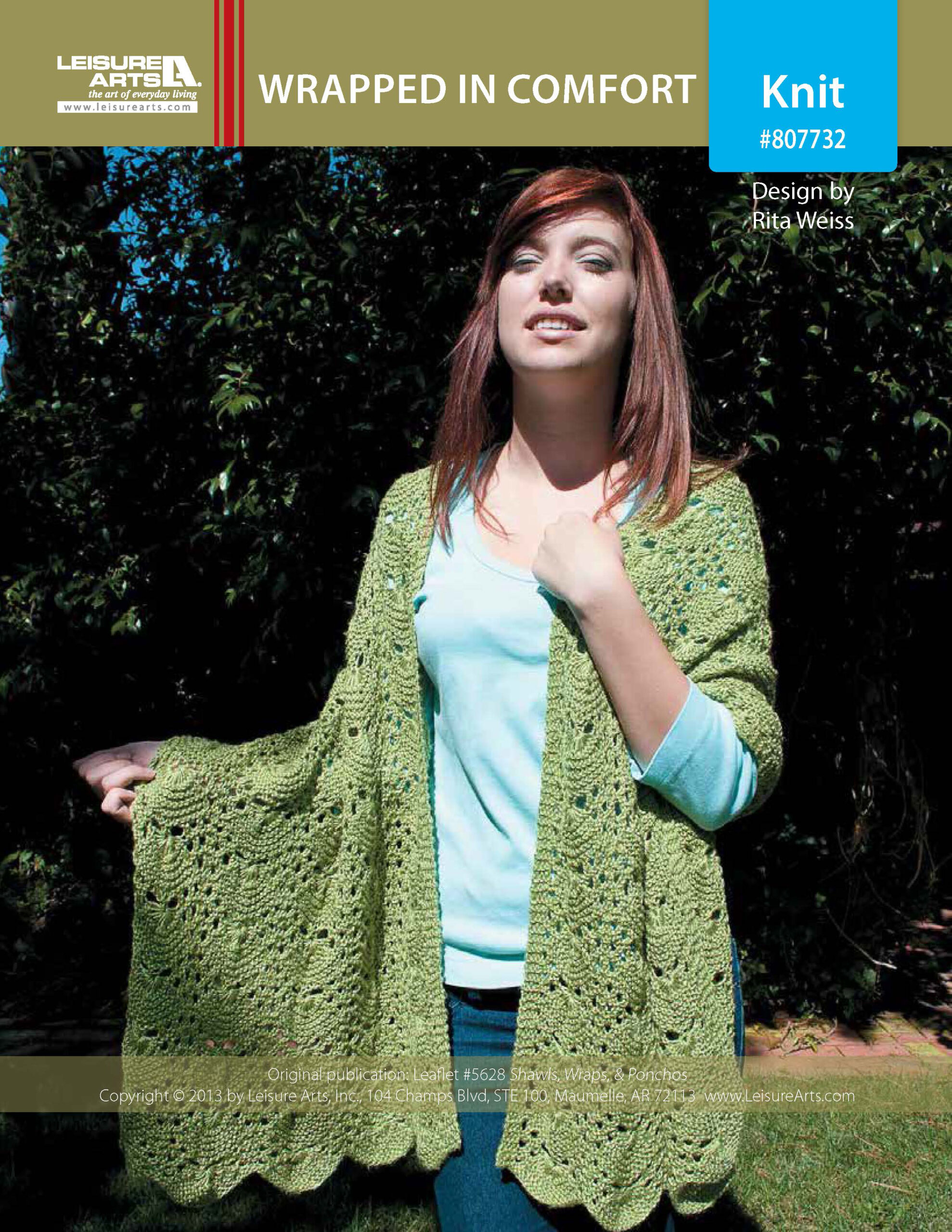 Leisure Arts Shawls Wraps Ponchos Wrapped In Comfort Knit ePattern