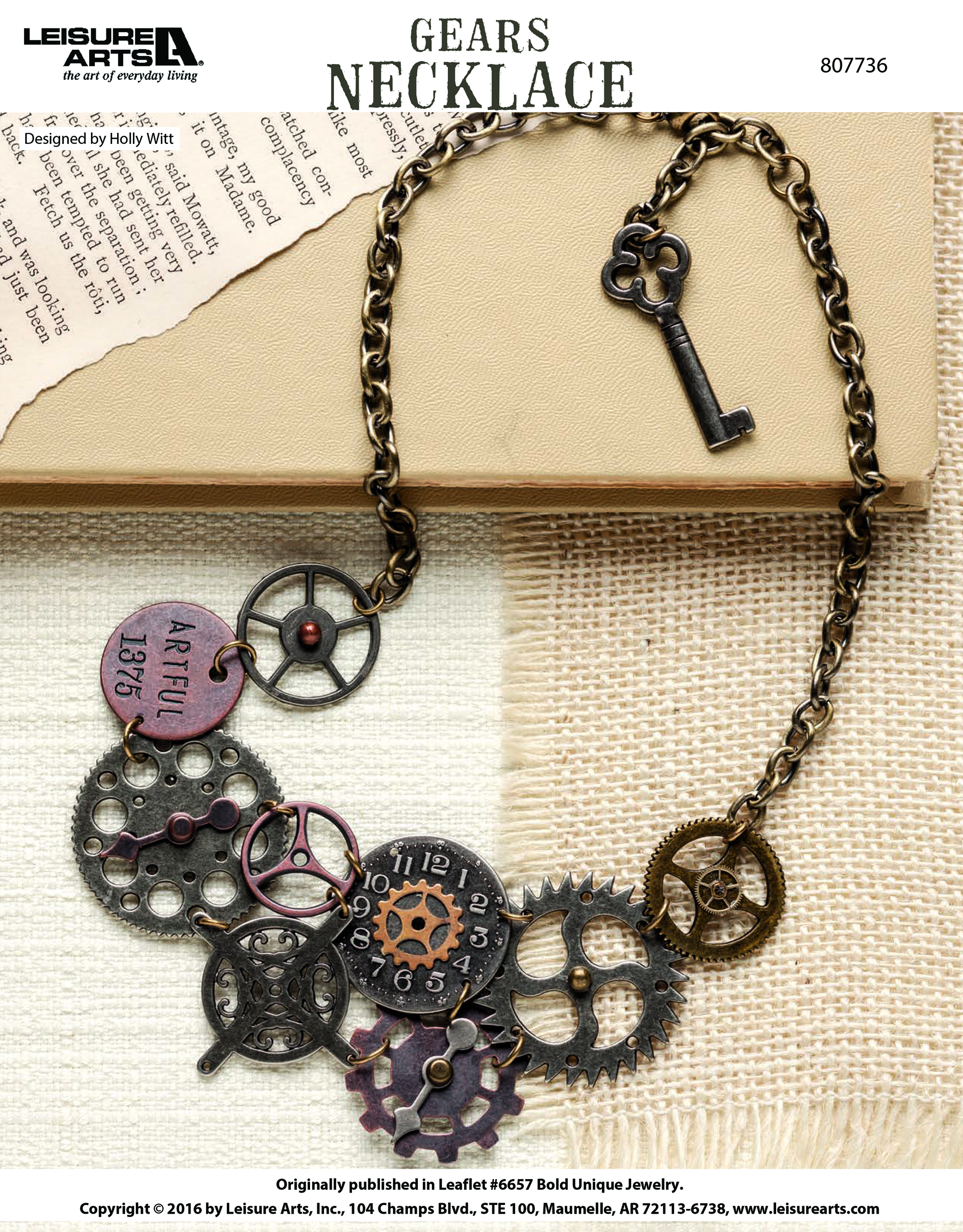 Leisure Arts ePattern Gears Necklace