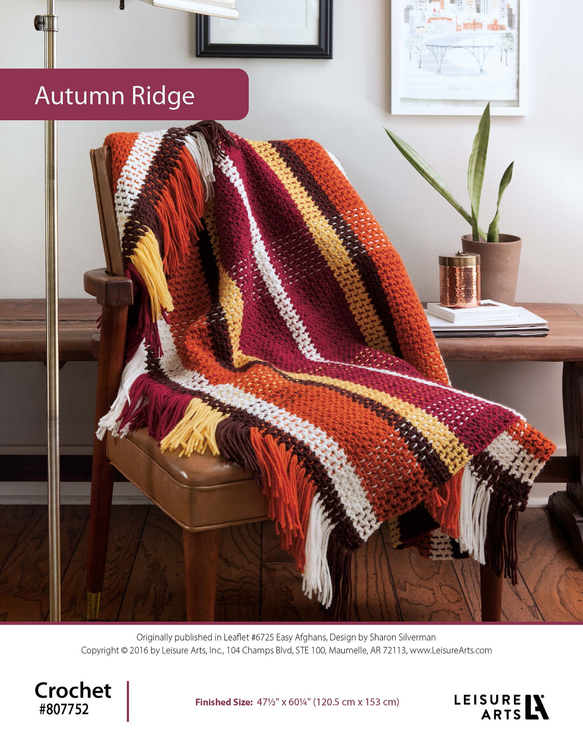 Leisure Arts Easy Afghans To Crochet Autumn Ridge ePattern