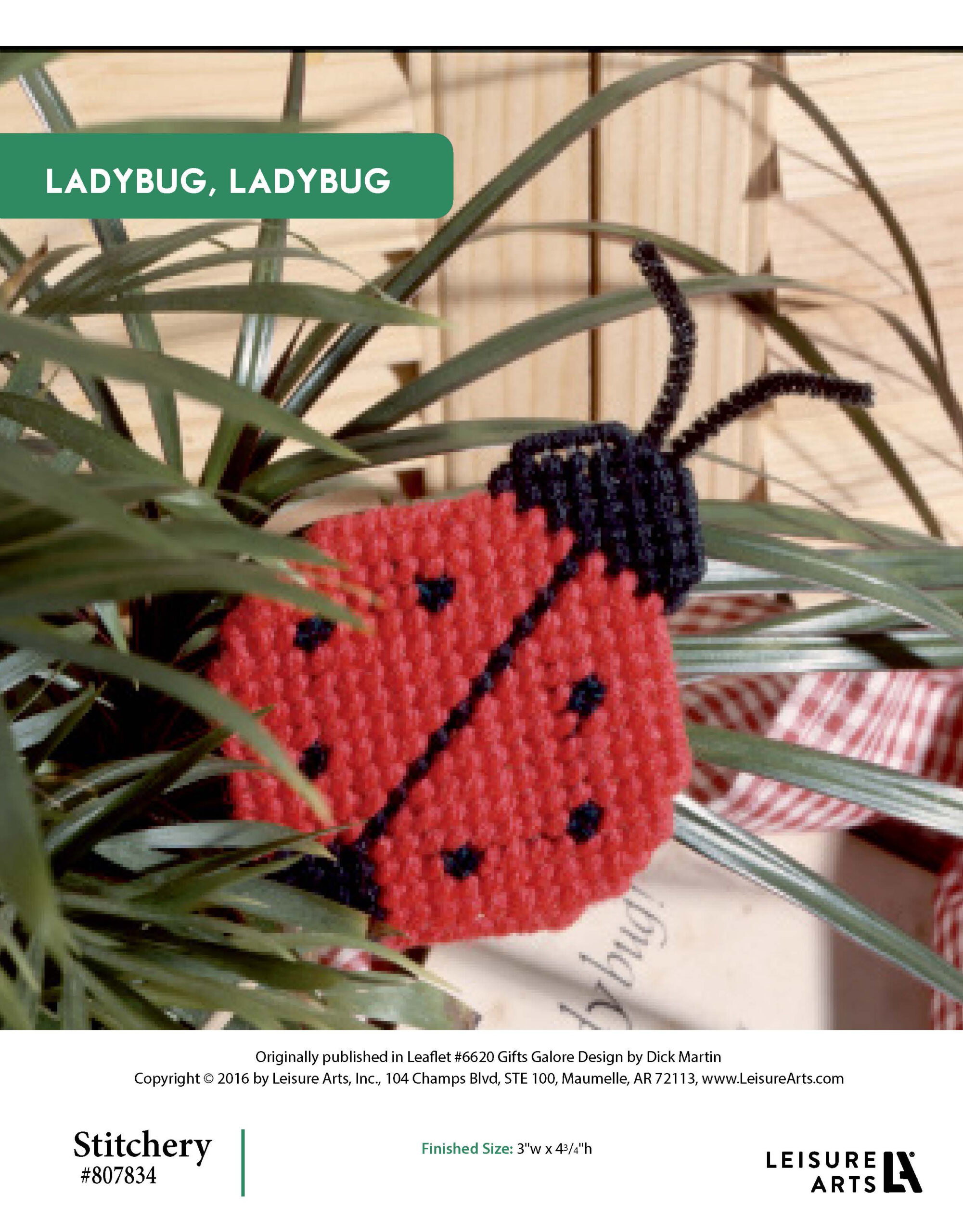 Leisure Arts Gifts Galore In Plastic Canvas Ladybug Ladybug Plant Poke ePattern