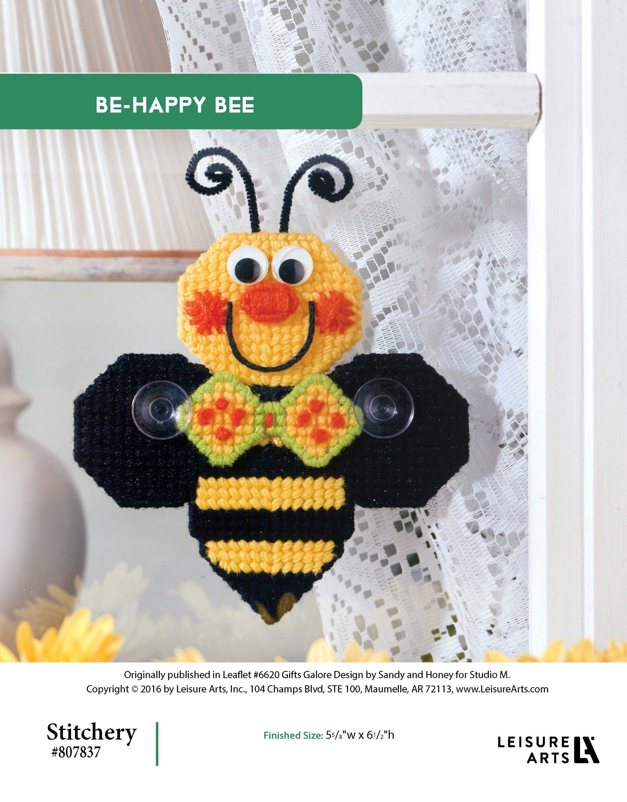 Leisure Arts Gifts Galore In Plastic Canvas BeHappy Bee StickUp ePattern