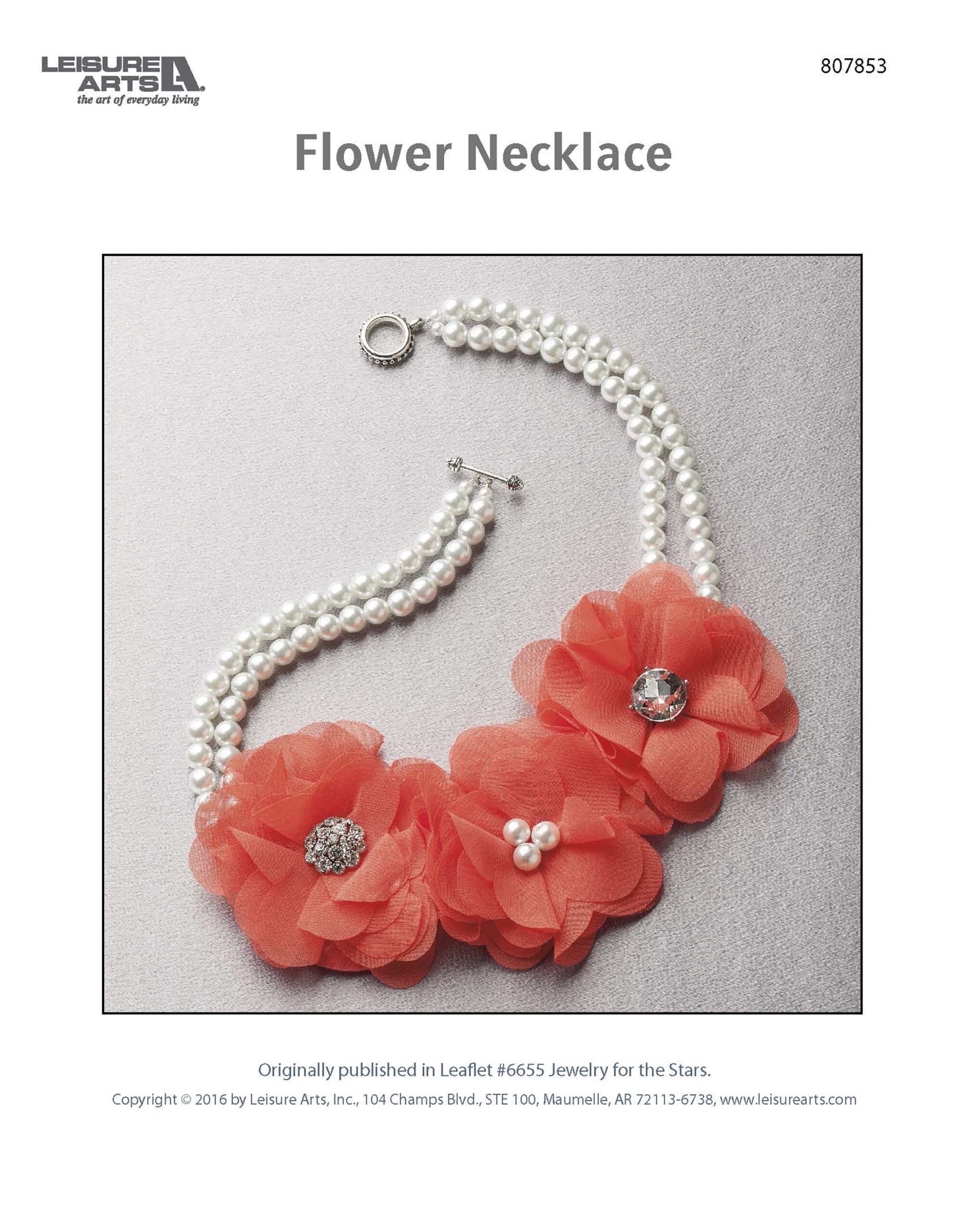Leisure Arts Jewelry for the Stars ePattern Flower Necklace
