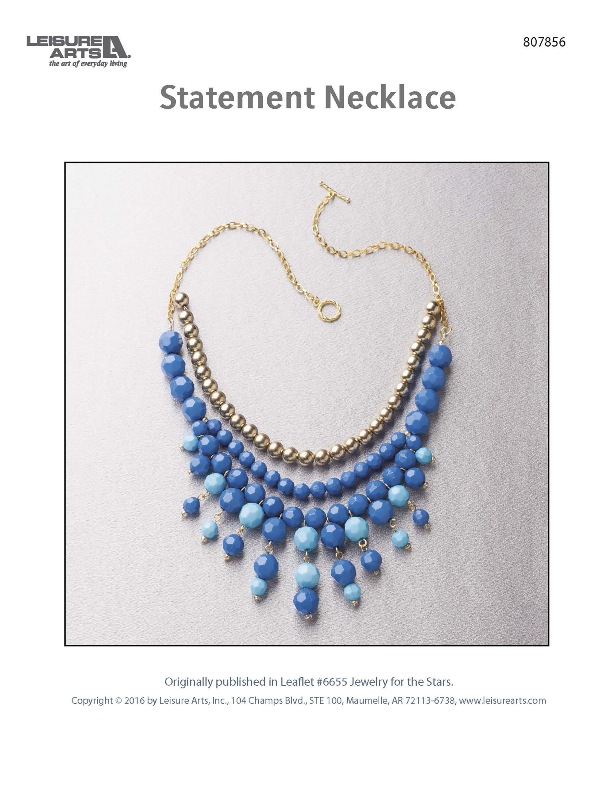 Leisure Arts Jewelry for the Stars ePattern Statement Necklace