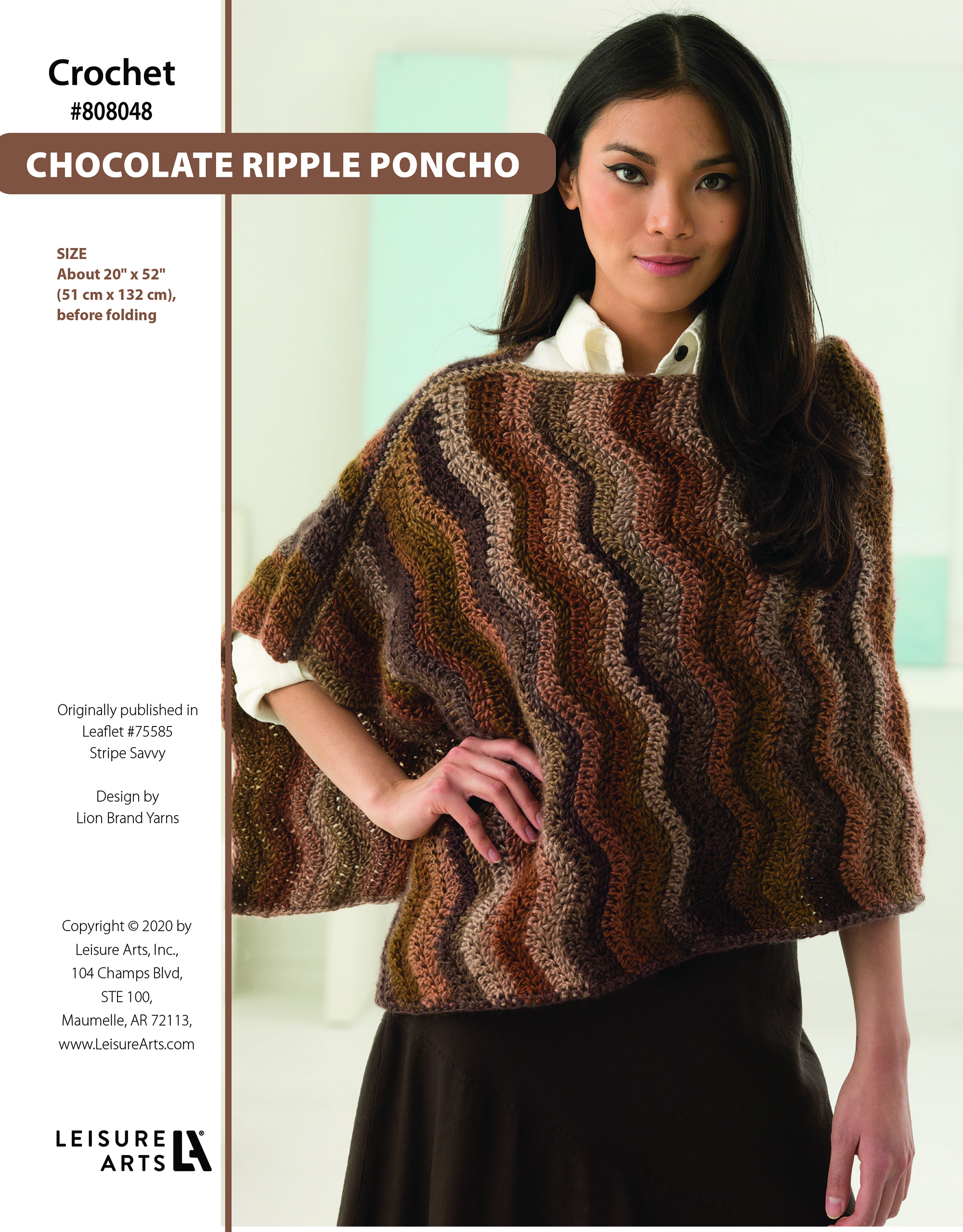 Leisure Arts ePattern Chocolate Ripple Poncho