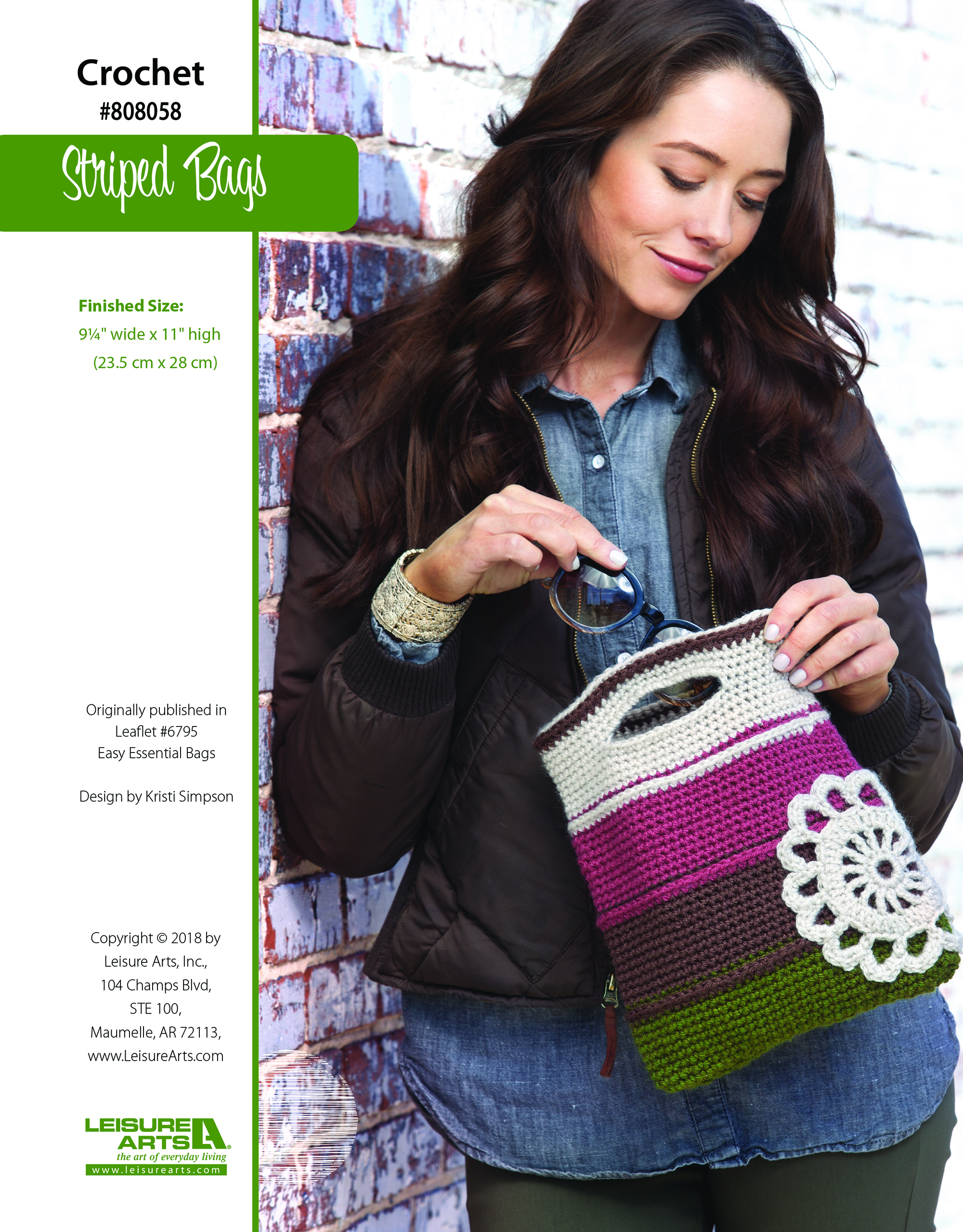 Leisure Arts ePattern Striped Bag