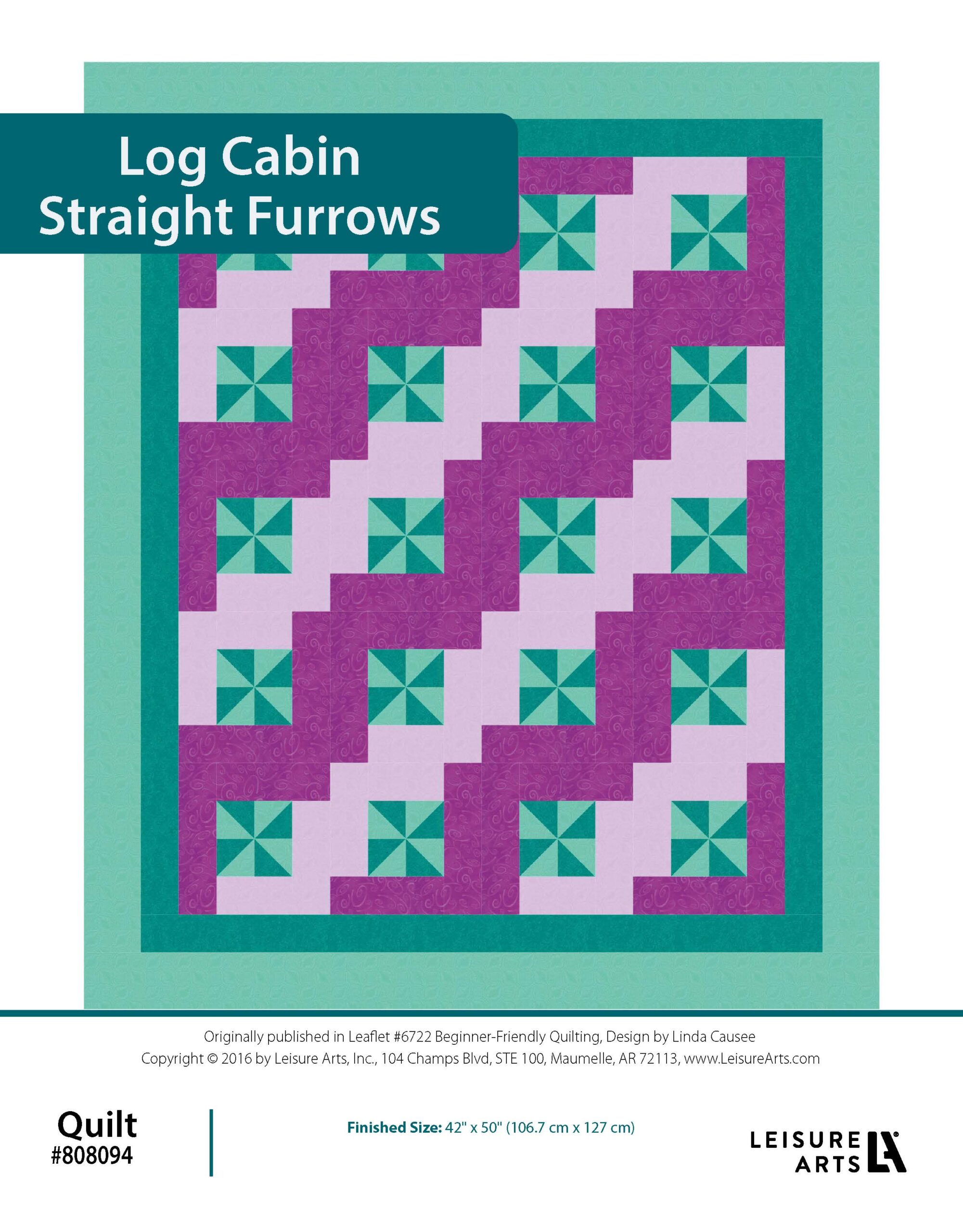 Leisure Arts Beginner Friendly Quilting Log Cabin Straight Furrows ePattern