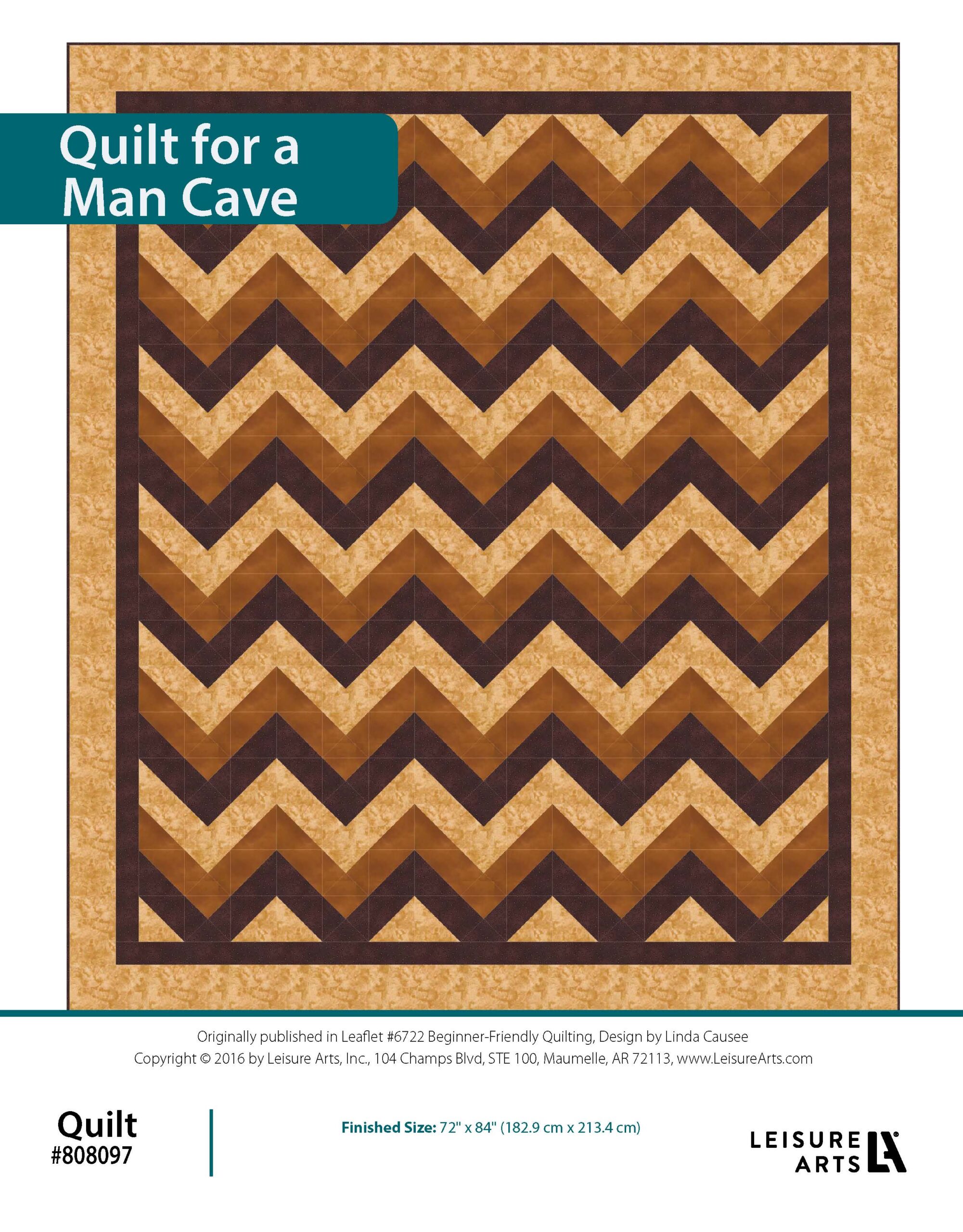 Leisure Arts Beginner Friendly Quilting Quilt For A Man Cave ePattern