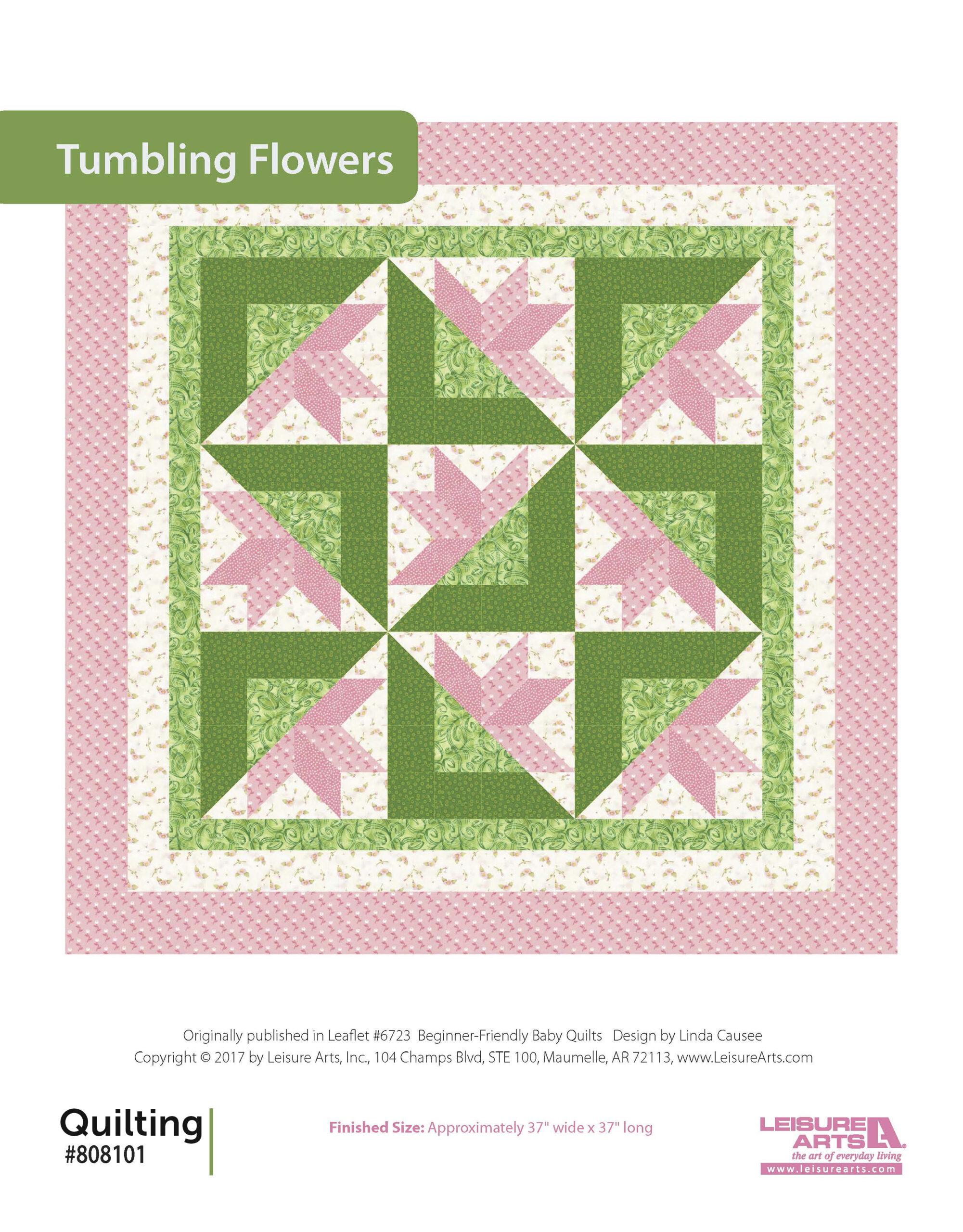 Leisure Arts BeginnerFriendly Baby Quilts Tumbling Flowers ePattern