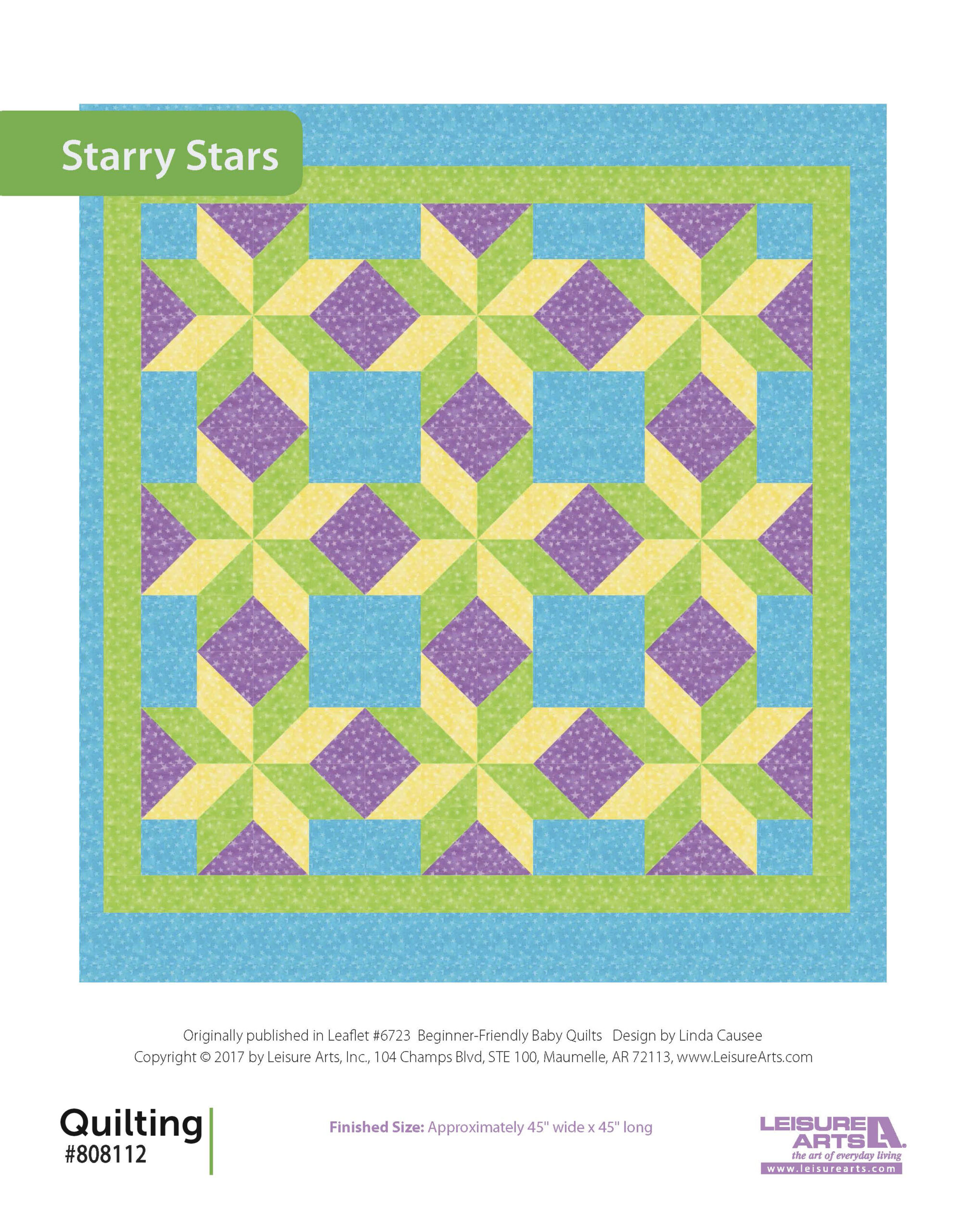 Leisure Arts BeginnerFriendly Baby Quilts Starry Stars ePattern