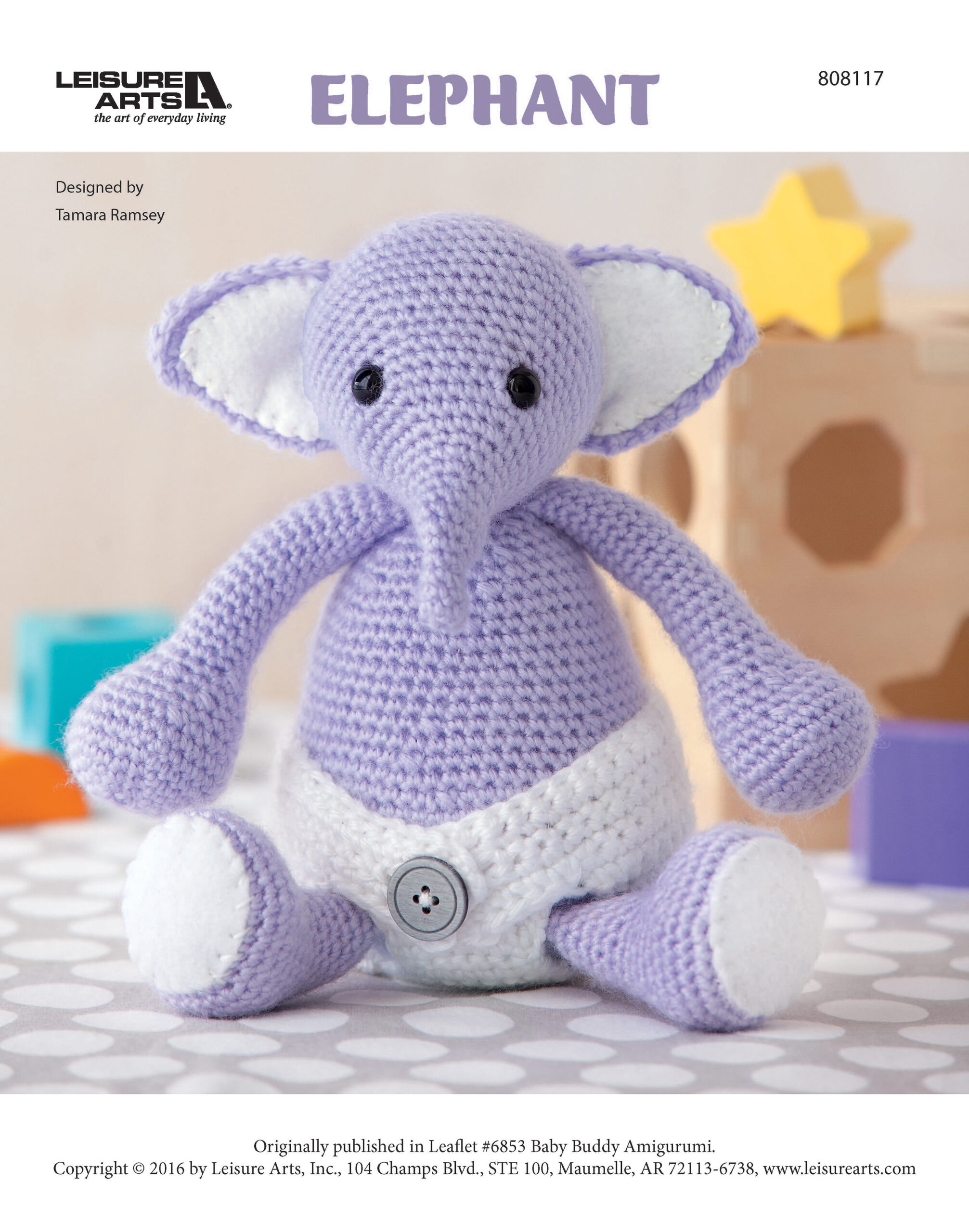 Leisure Arts Babys Buddy Amigurumi Elephant Crochet ePattern