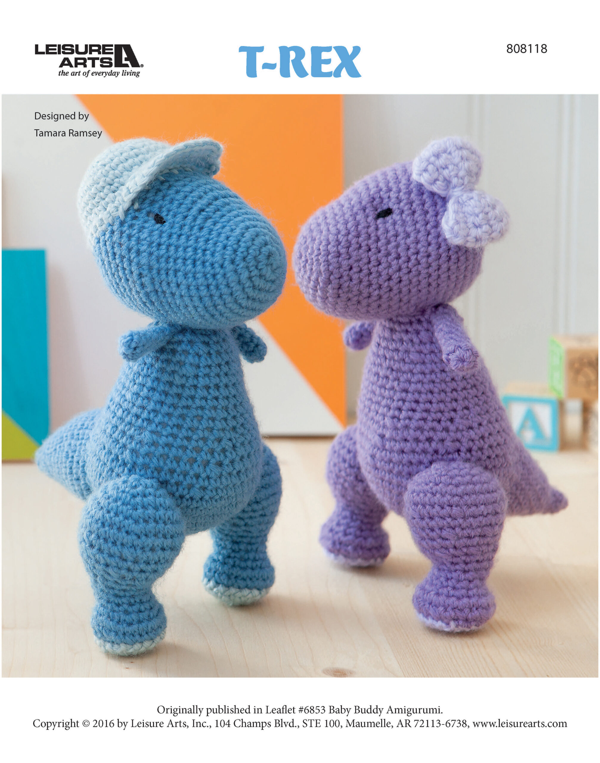 Leisure Arts Babys Buddy Amigurumi TRex Crochet ePattern