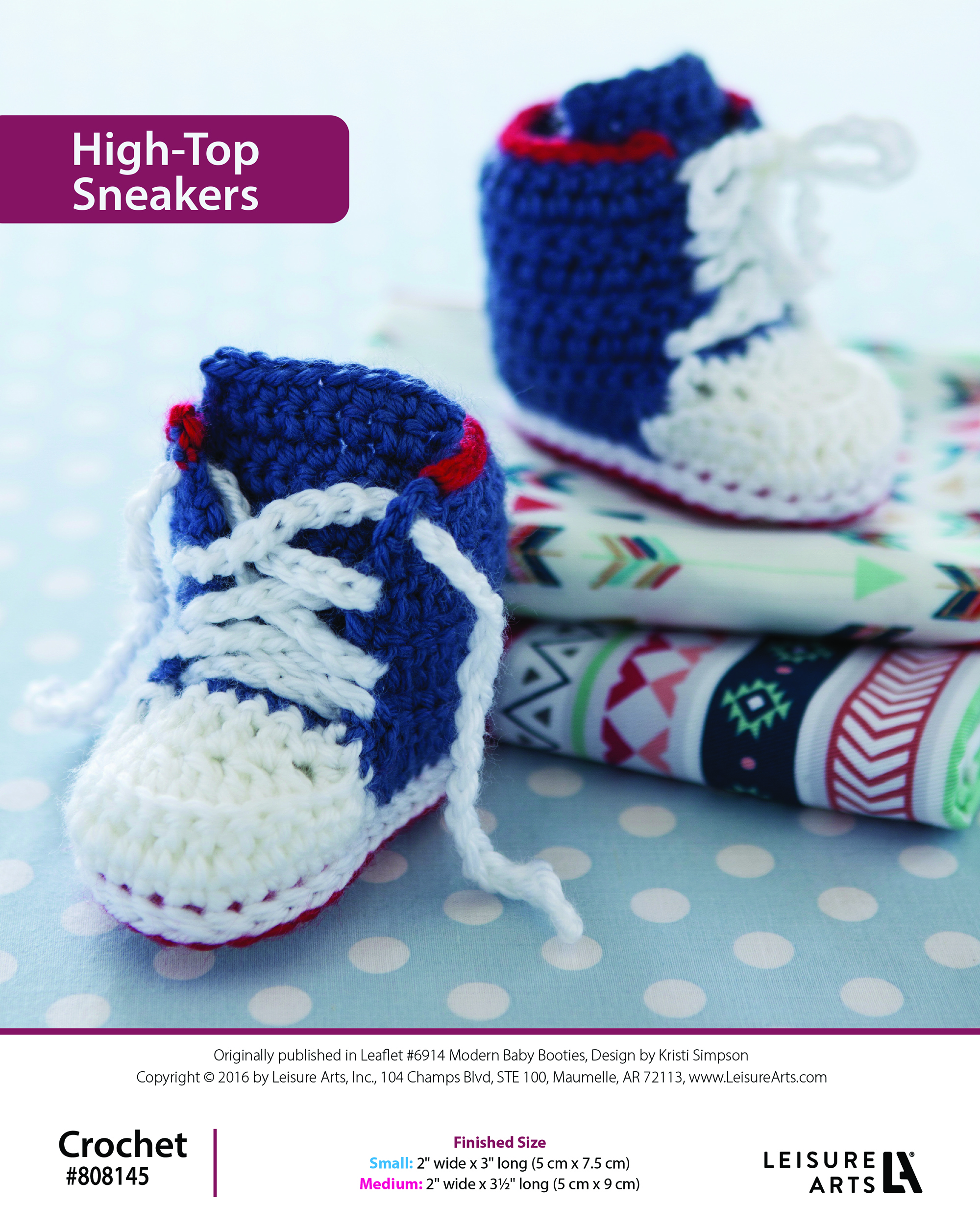 Leisure Arts ePattern HighTop Sneakers