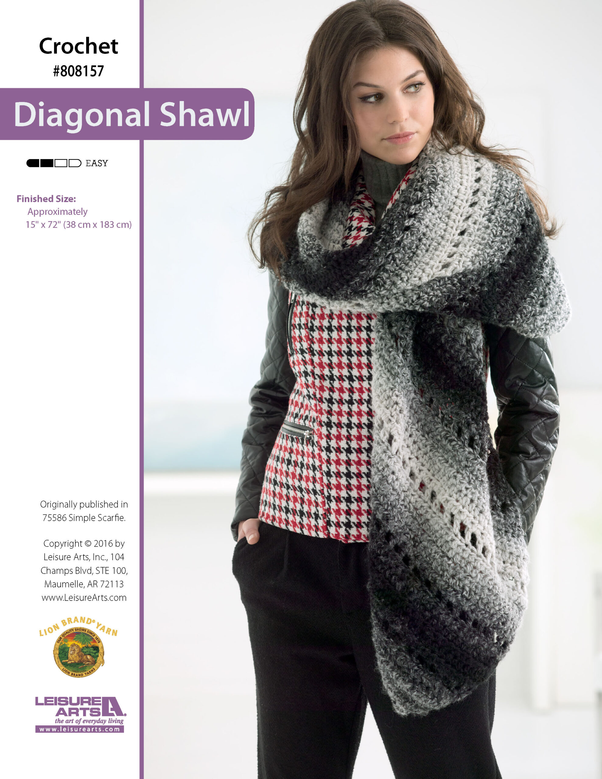 Leisure Arts ePattern Diagonal Shawl