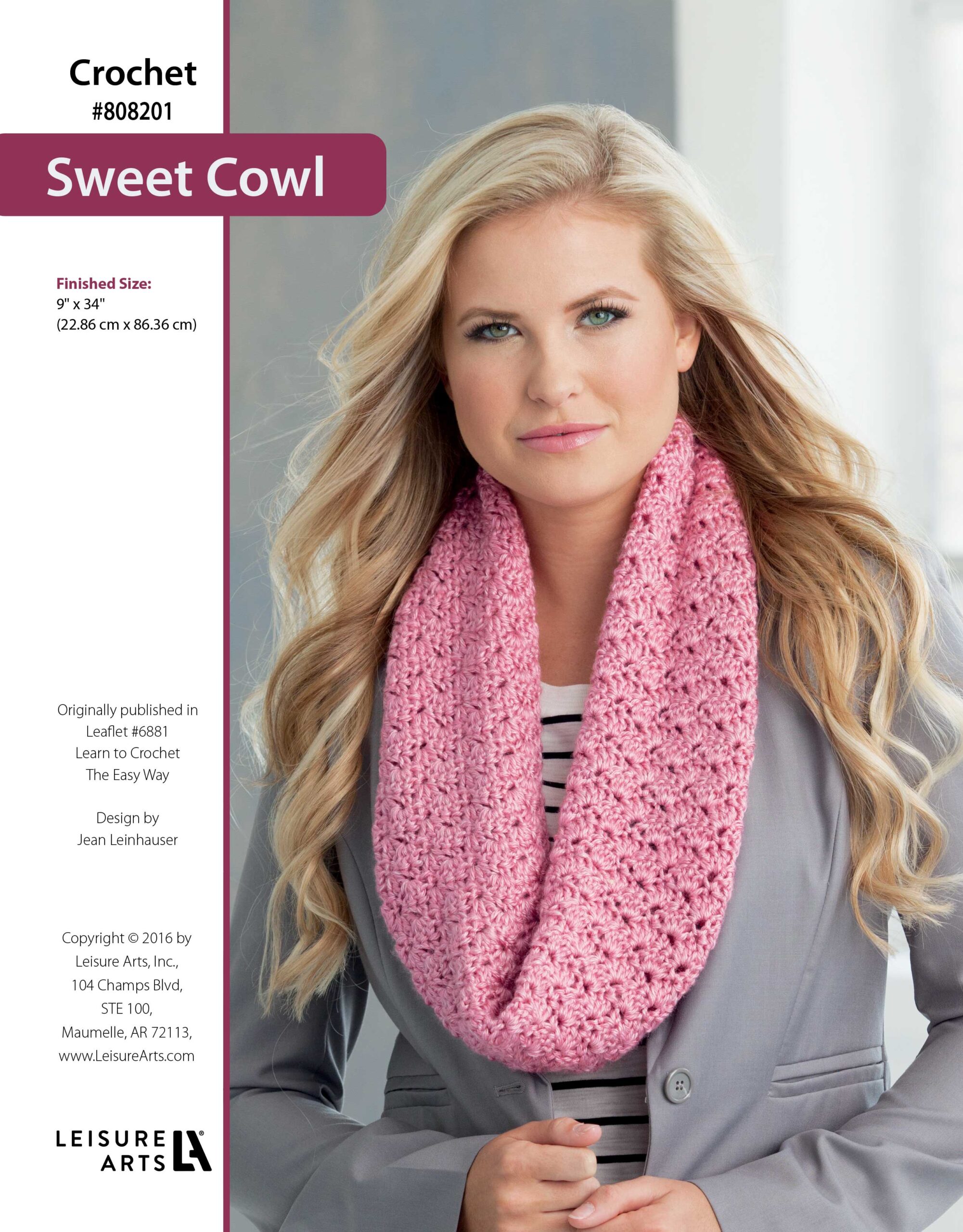 Leisure Arts Learn To Crochet The Easy Way Sweet Cowl ePattern