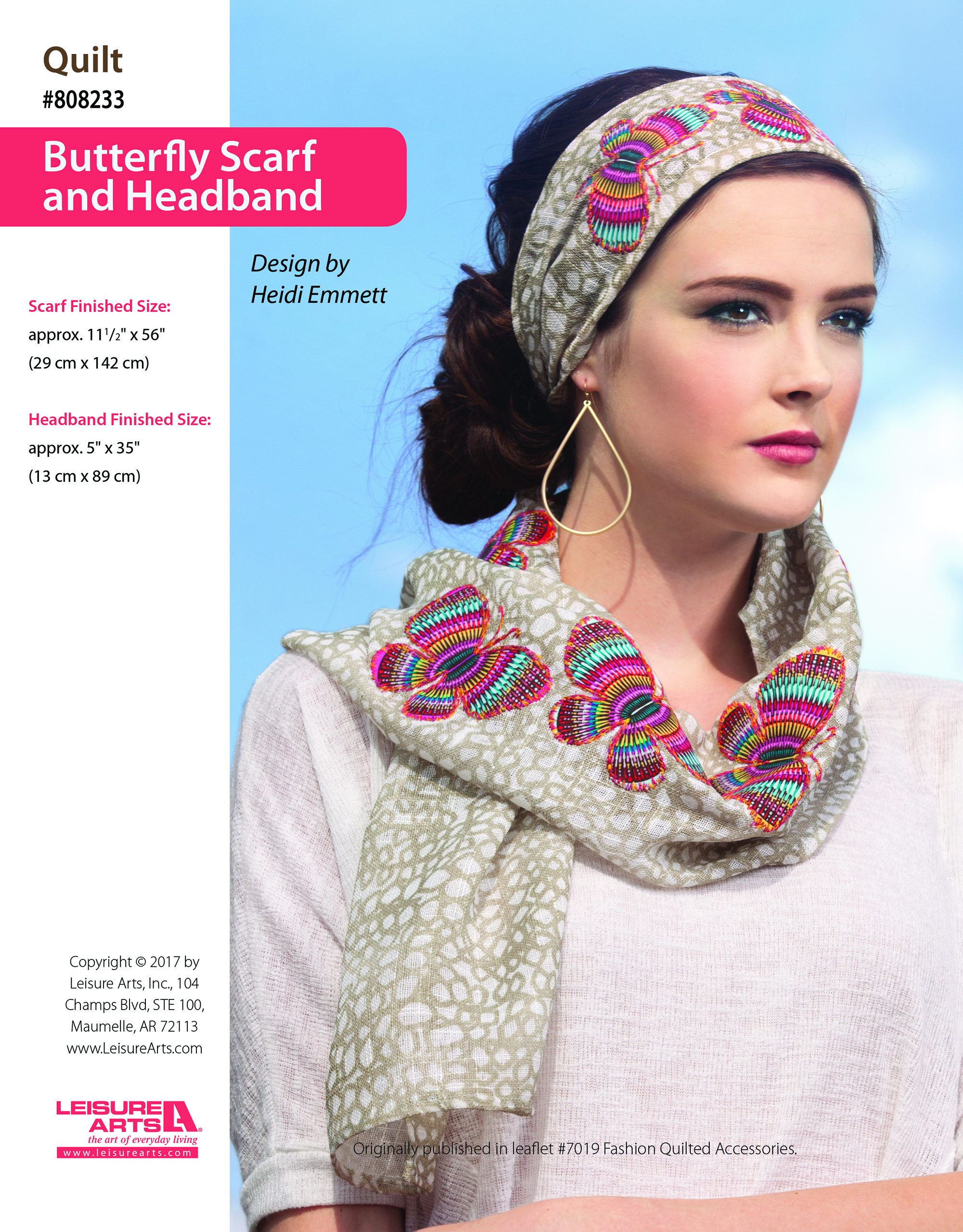 Leisure Arts ePattern Butterfly Scarf Headband