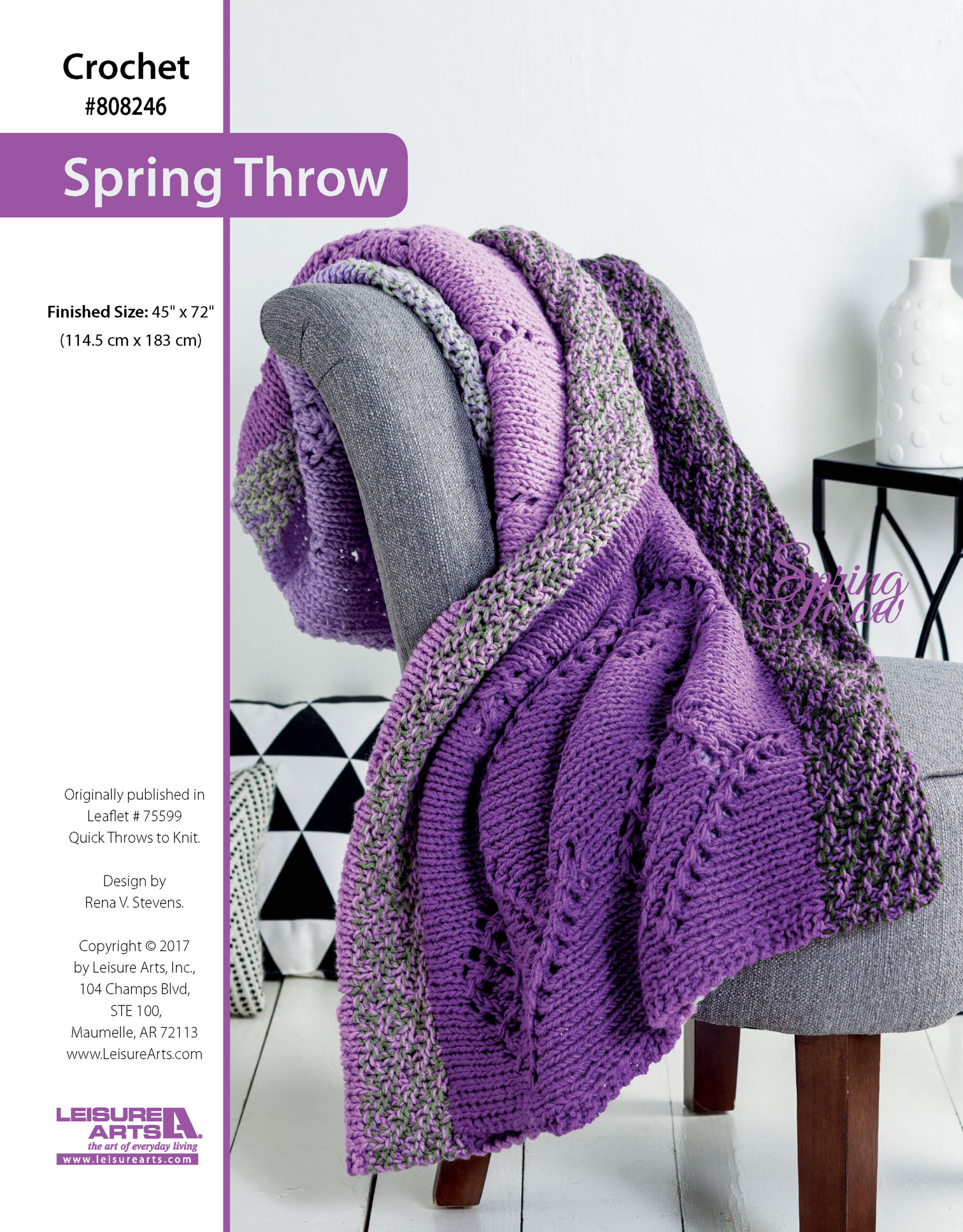 Leisure Arts ePattern Spring Throw
