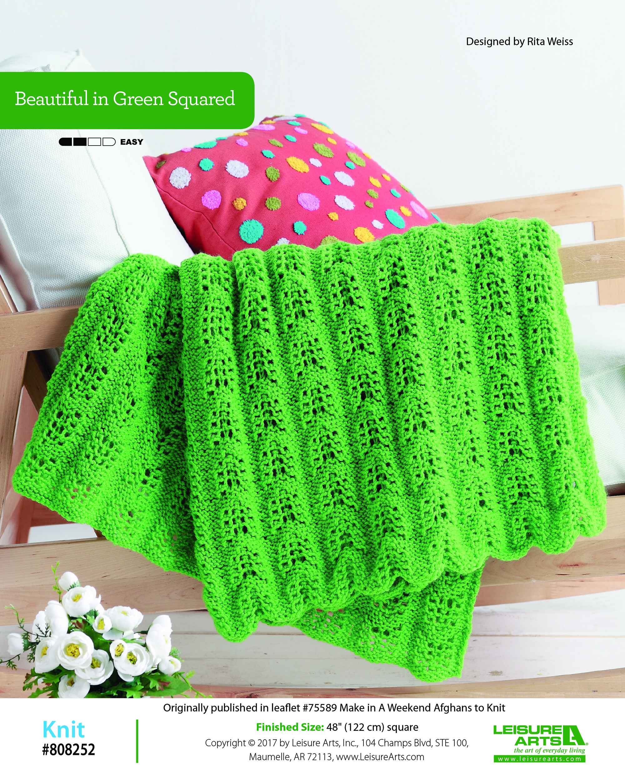 Leisure Arts ePattern Beautiful in Green Squared