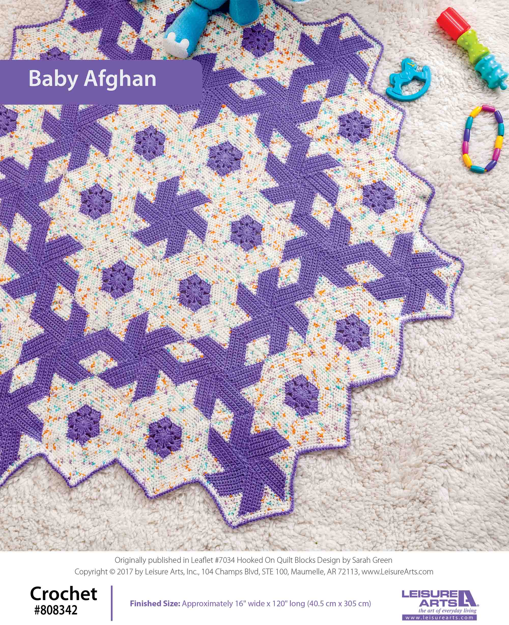 Leisure Arts Hooked On Quilted Crochet Baby Afghan ePattern