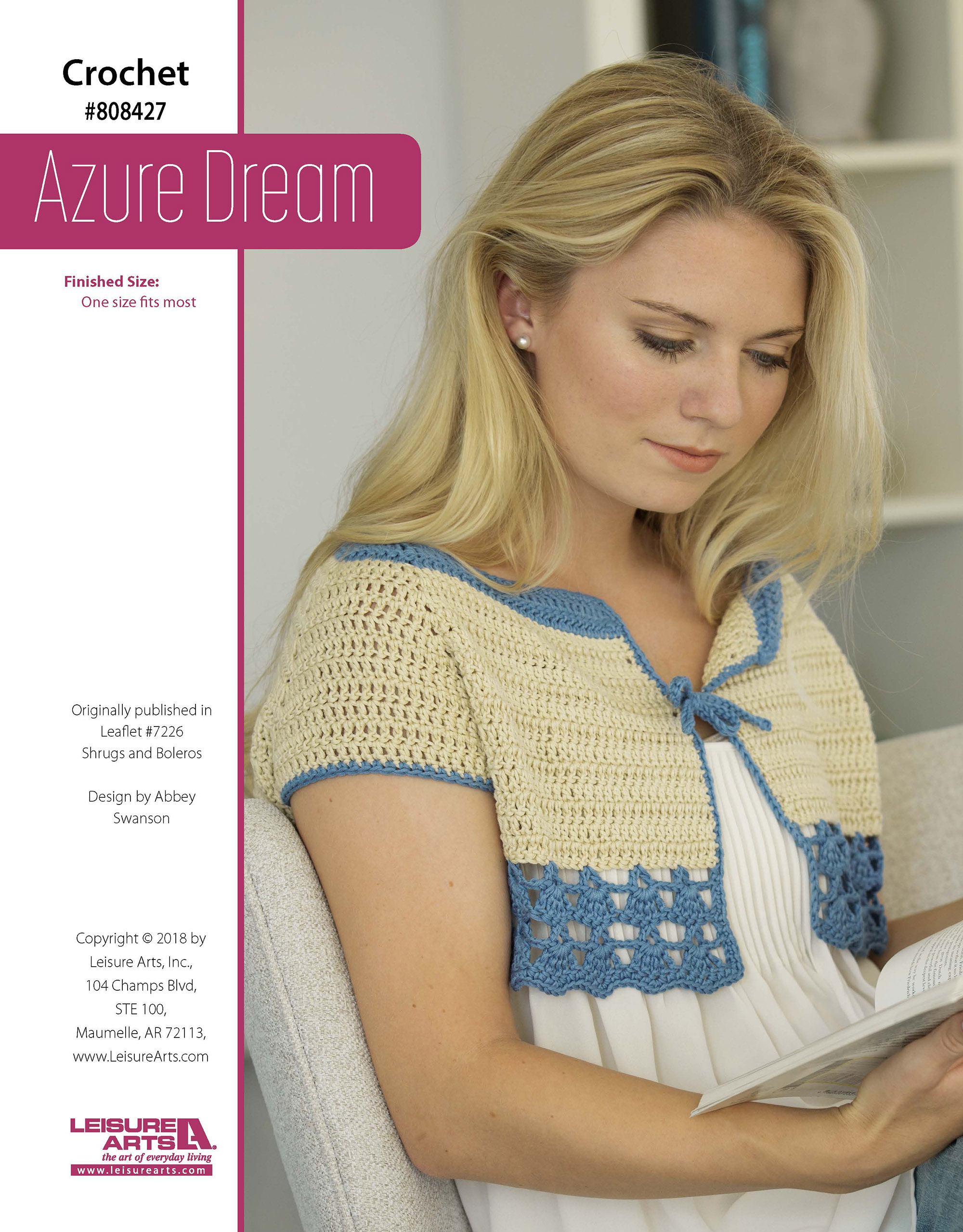 Leisure Arts Shrugs Boleros Azure Dream Crochet ePattern