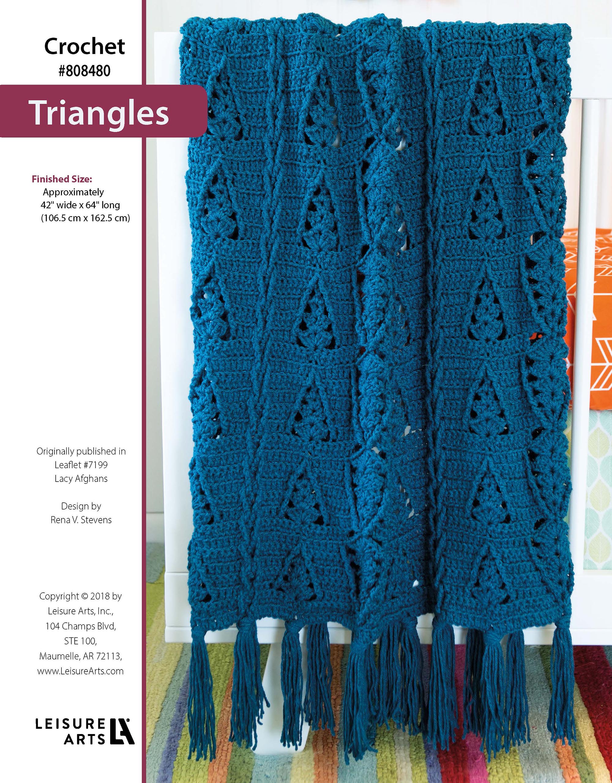 Leisure Arts Lacy Afghans Triangles Crochet ePattern
