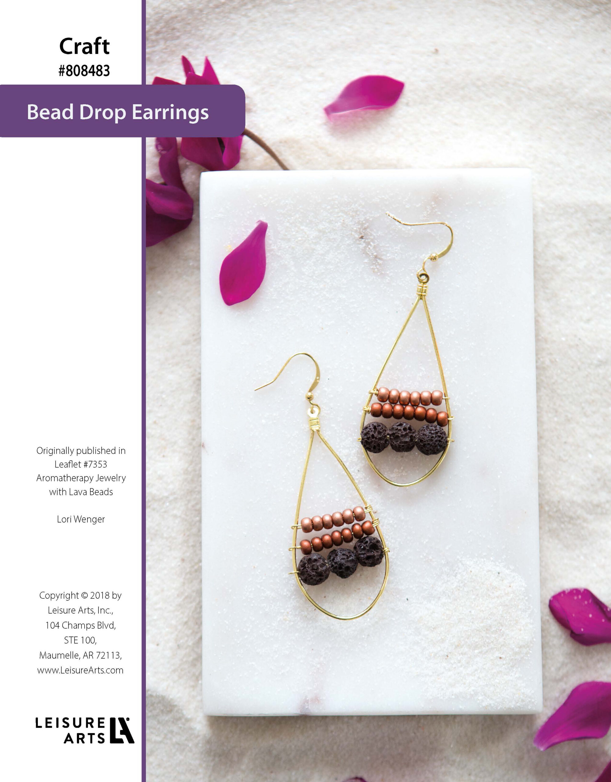Leisure Arts ePattern Beaded Drop Earrings